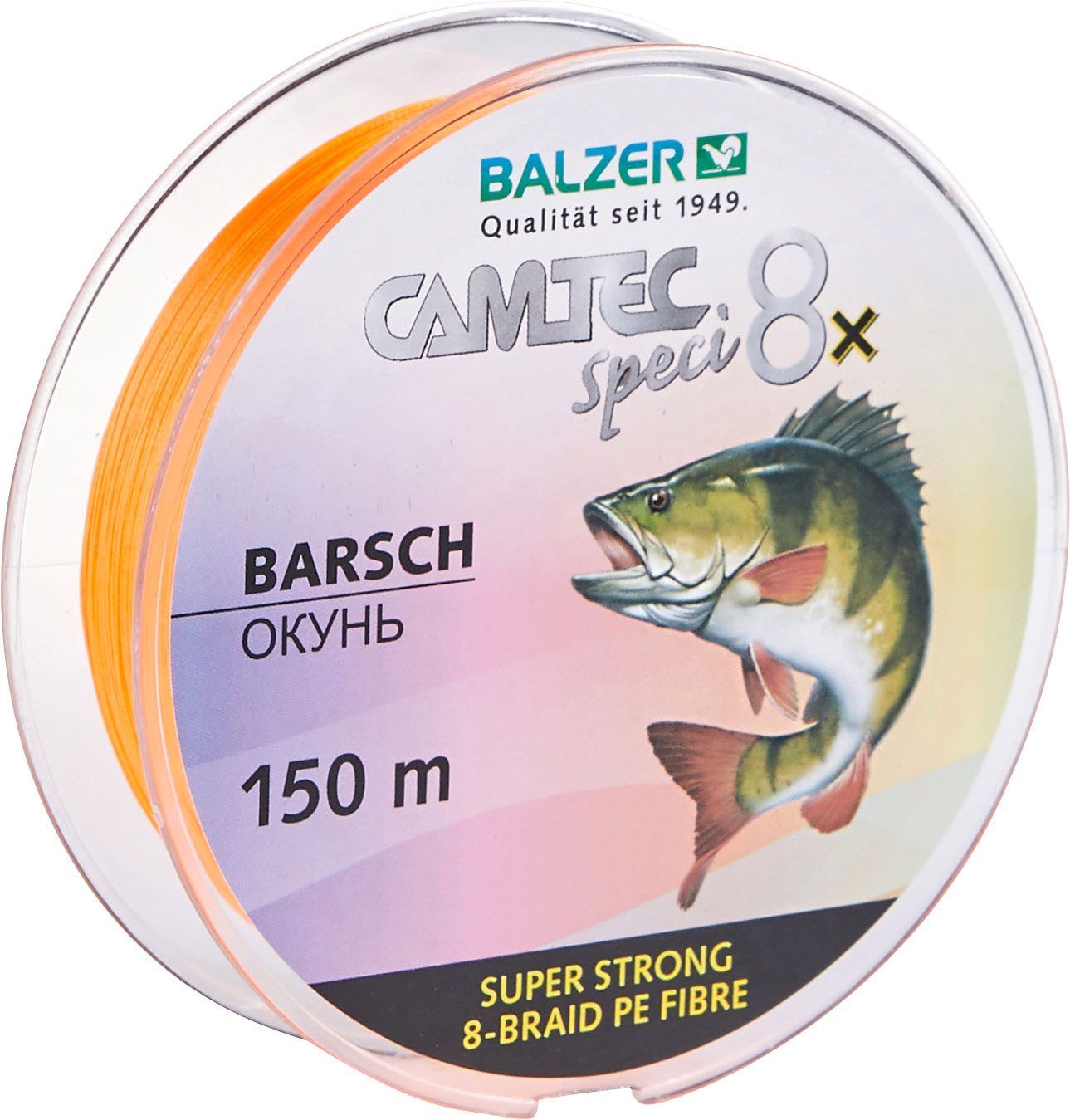 Balzer Angelschnur Balzer Camtec Speci 8x Barsch - 150m geflochtene Angelschnur, 0.1 m Länge, 0.1 mm Fadendurchmesser, (150-St)