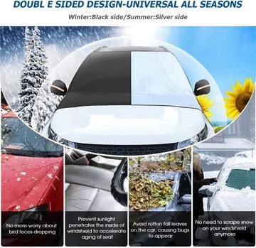 BlingBin Frontscheibenabdeckung Windschutzscheibe Abdeckung Auto Scheibenabdeckung, 205 x 150 cm, (1er Set, 1-St., 1pcs), Mit Seitenspiegelabdeckung Winter Frostabdeckung für Auto, SUVS