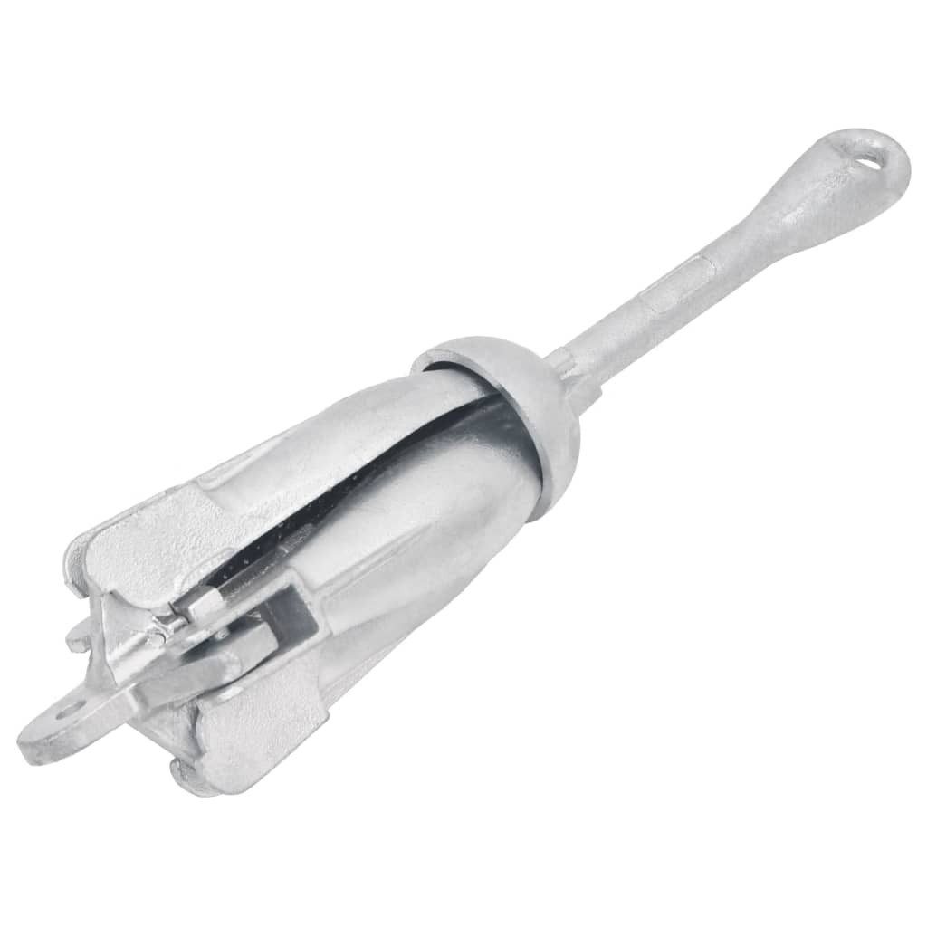 vidaXL Befestigungsanker, Klappanker Silber 4 kg feuerverzinktes Gusseisen
