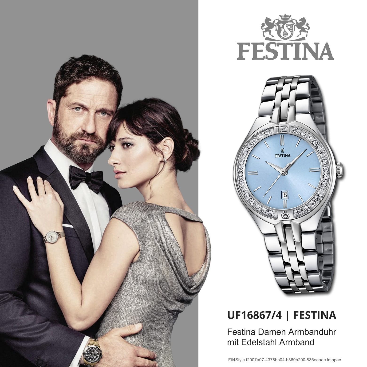 Festina Quarzuhr Festina Damenuhr Edelstahl silber, (Analoguhr), Damen Armbanduhr rund, Edelstahlarmband silber, Fashion