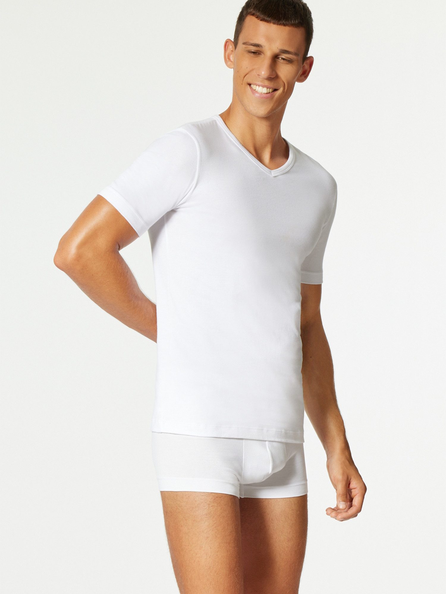 uncover by SCHIESSER V-Shirt 2-Pack 'Cotton Stretch' (2-tlg) günstig online kaufen