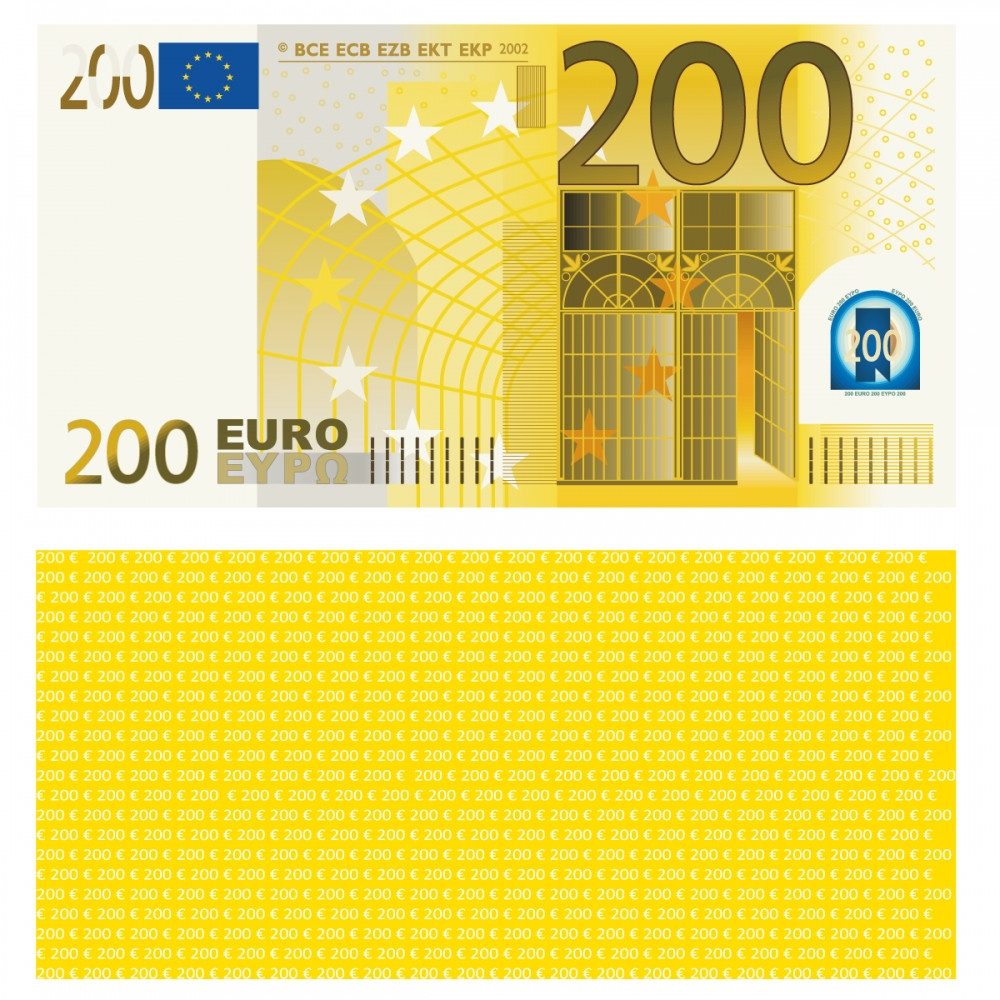 LYSCO Spielgeld 100 Stück Banknoten Geldschein Euro versch. Varianten-75% vom Original, nach Vorschriften der EZB erstellt - auch in Sets bestellbar