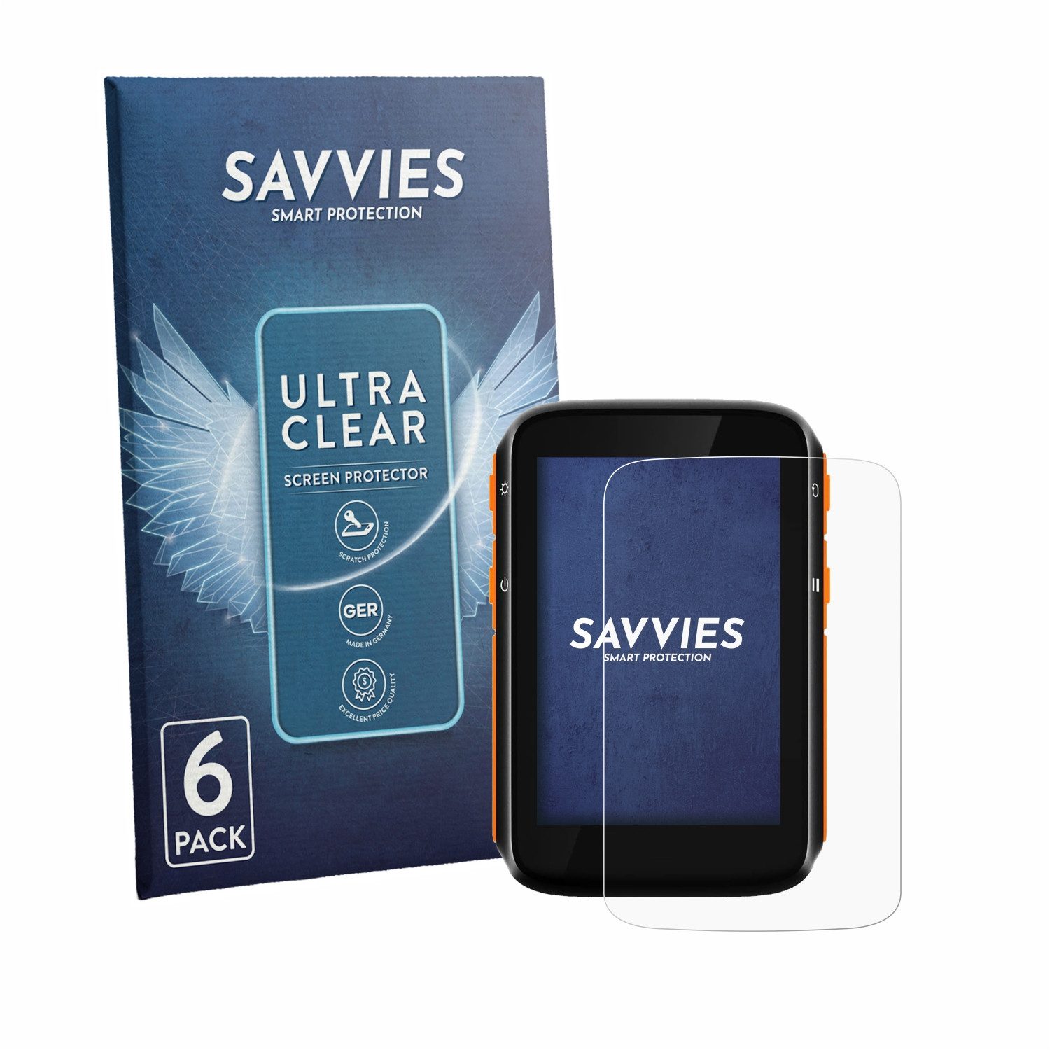 Savvies Displayschutzfolie Schutzfolie für CooSpo BC200 2024, 6 Stück, Displayschutz Schutz Folie Klar Transparent