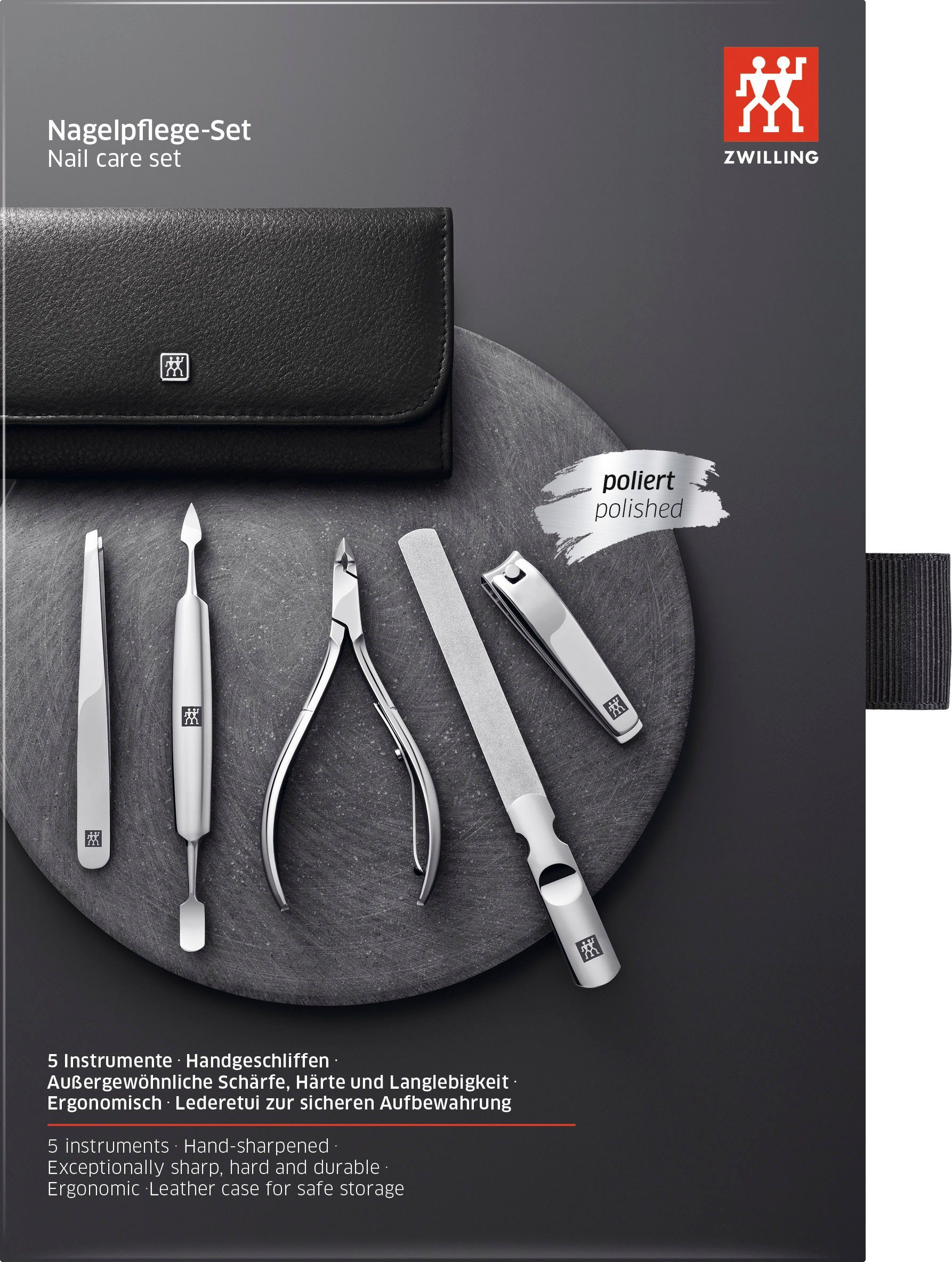 Maniküre-Etui CLASSIC INOX DRUCKKNOPF-ETUI SCHWARZ