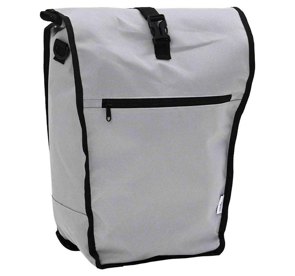vidaXL Fahrradsattel Fahrradtasche Grau 34 x 16 x 59 cm Polyester (1-tlg)