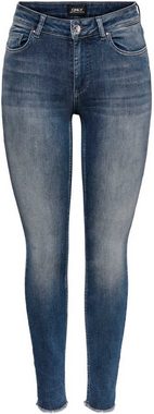 ONLY Ankle-Jeans ONLBLUSH mit Fransensaum