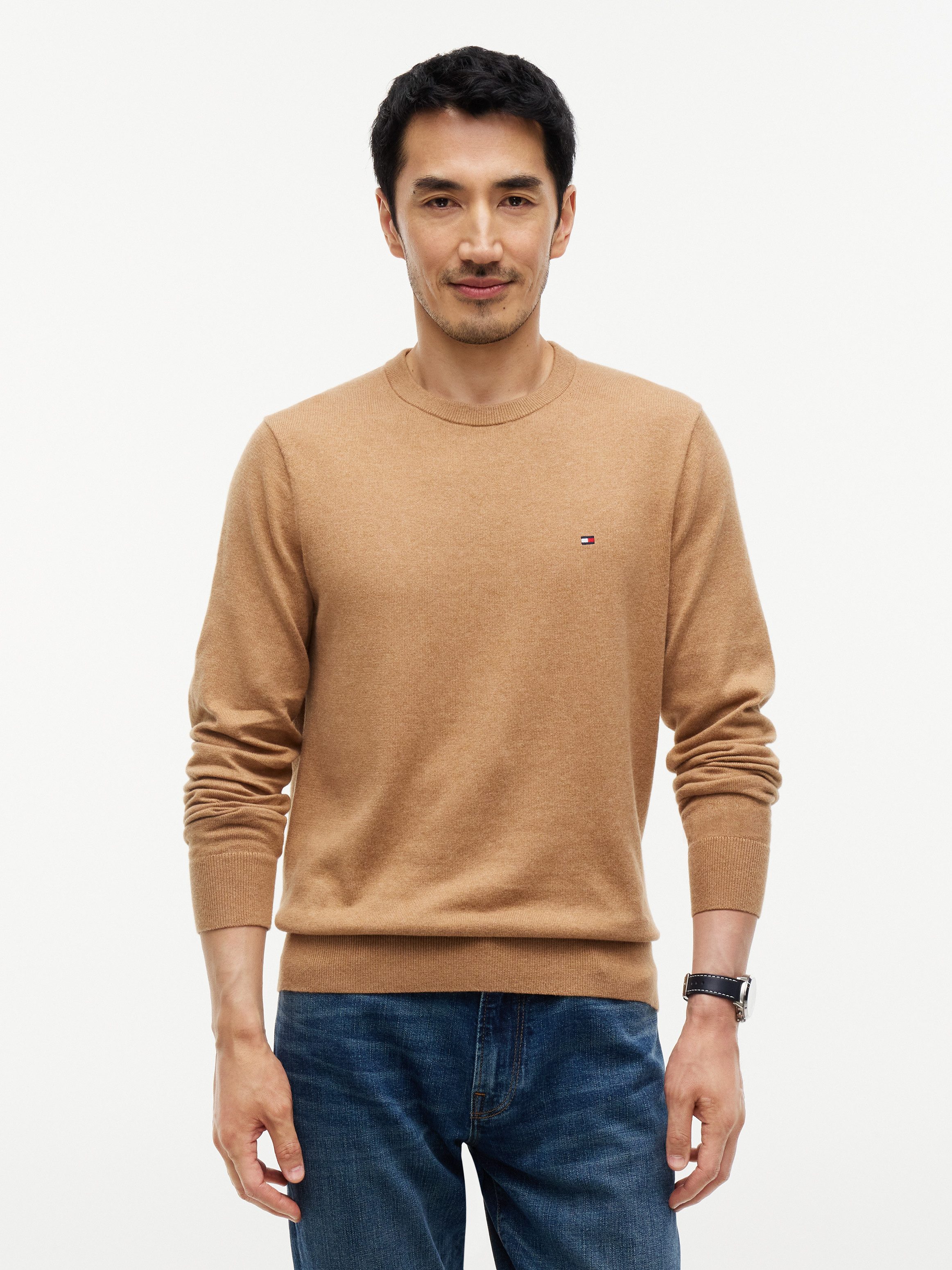 Tommy Hilfiger Rundhalspullover PIMA ORG CTN CASHMERE CREW NECK