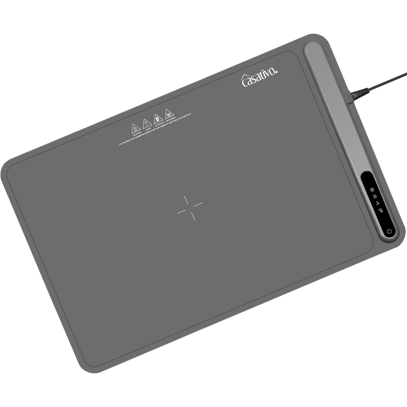 Casativo Warmhalteplatte aus Silikon Elektrischer Speisenwärmer 250W 55-100°C Rollbar 61x40cm, Rollbar, 3 Stufen (55–100 °C), IP20, Touch-Display, 1er/2er/4er Set