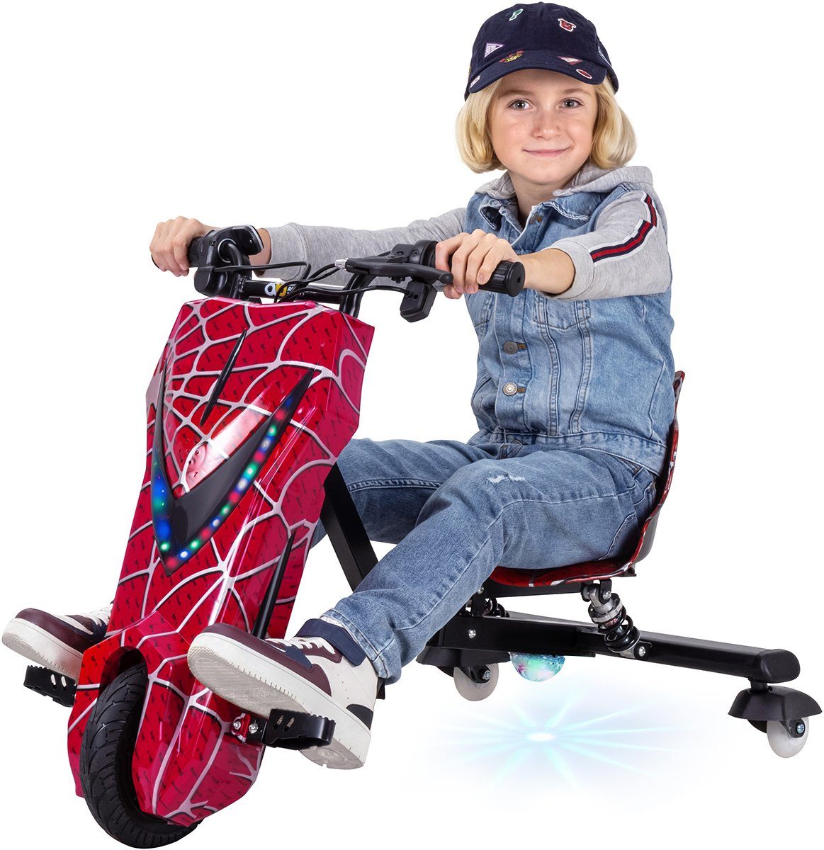 Actionbikes Motors Трехколесный скутер Driftscooter Drifter 360, 15,00 km/h, 250 Watt - LED 360° Rollen - Federung - 3-Stufen - Drift-Trike