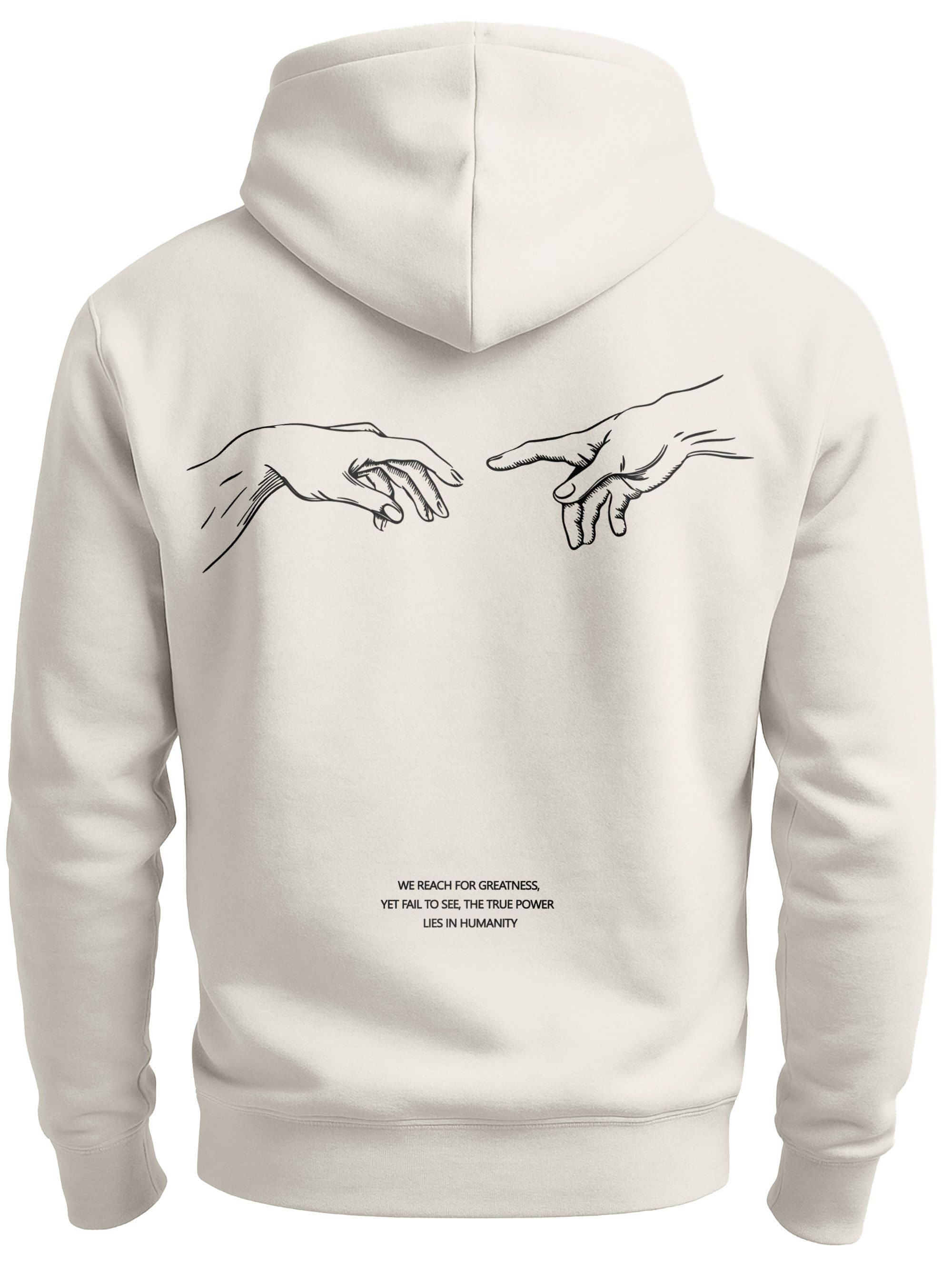 Neverless Hoodie Neverless® Hoodie Backprint Herren Michelangelo Hände Line günstig online kaufen