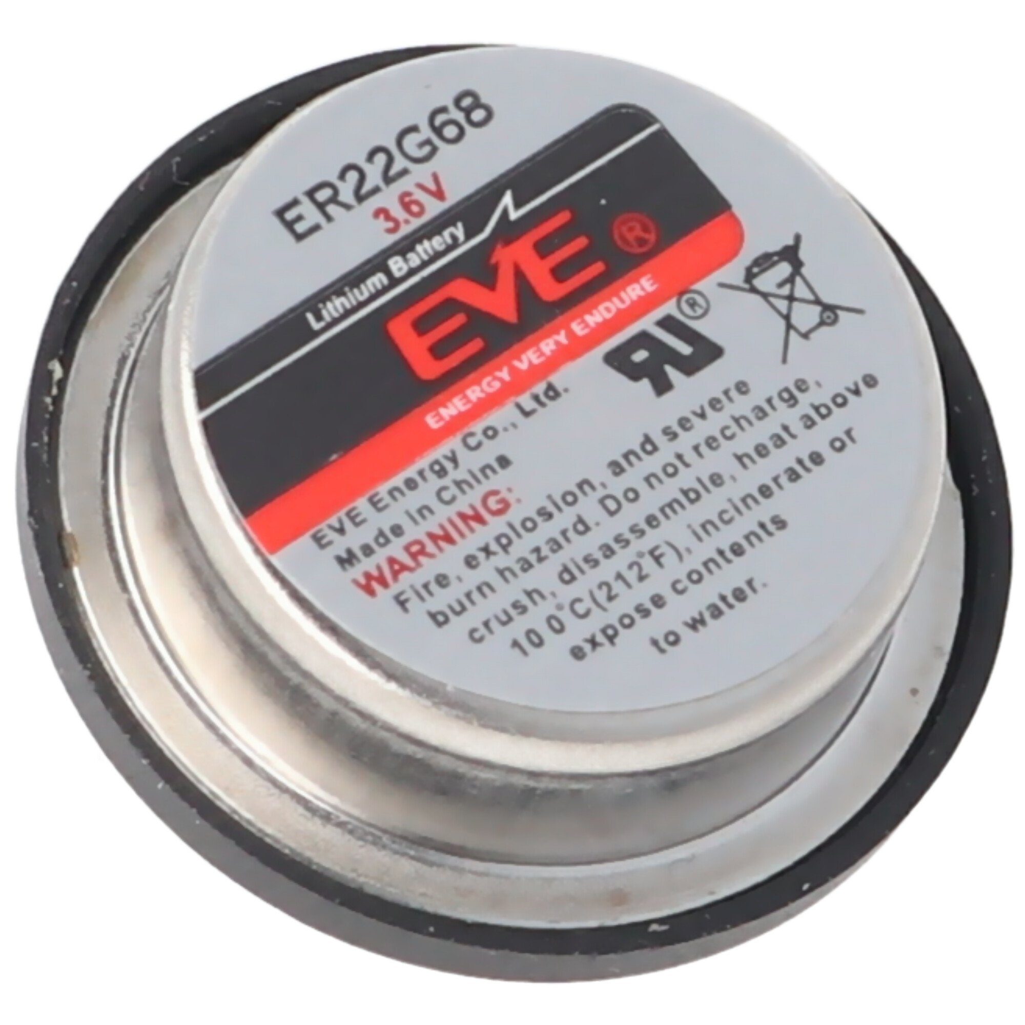EVE EVE ER22G68 Lithium Batterie 22,6x8,2mm 3,6 Volt mit 2 Lötpins, erset Batterie, (3,6 V)