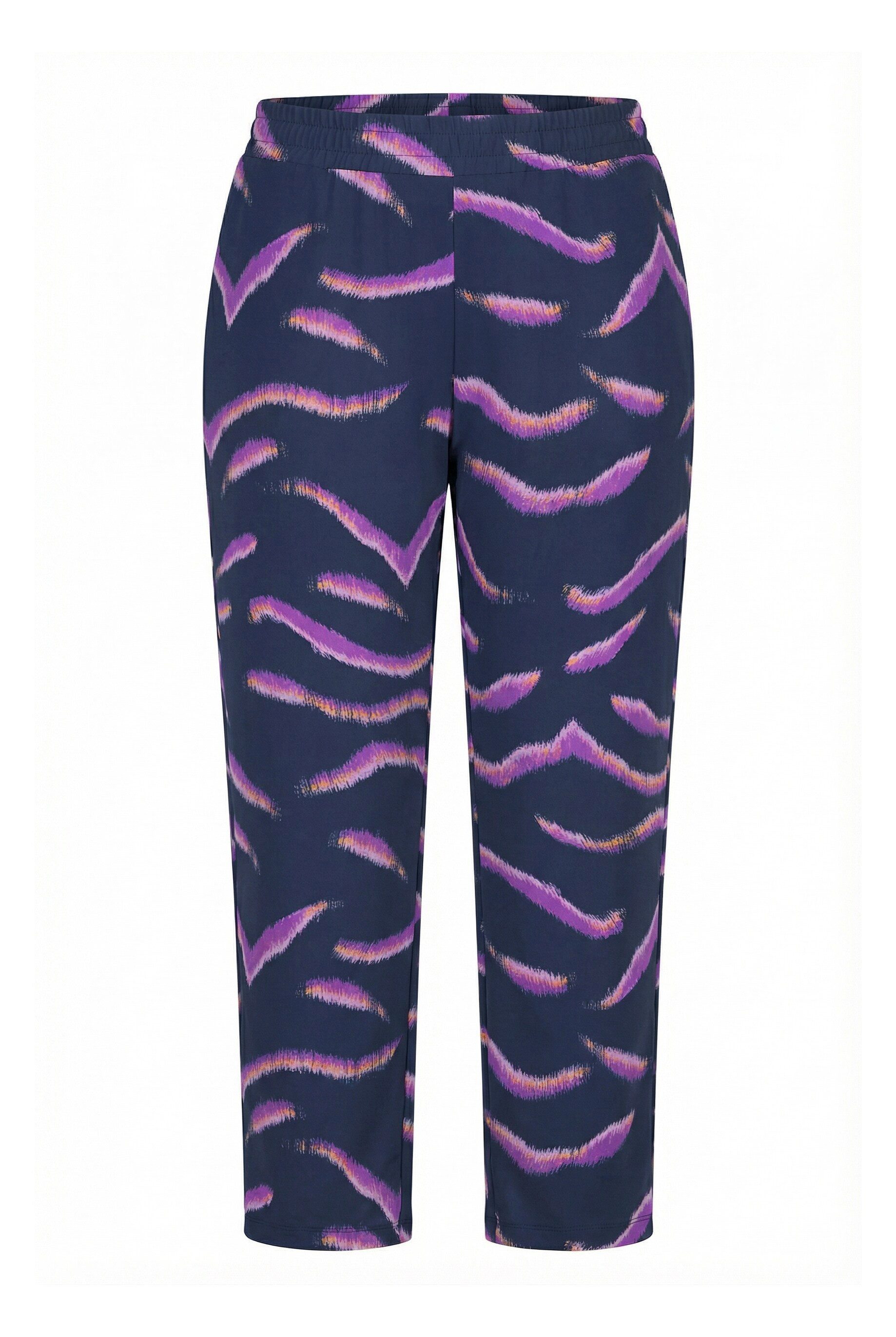 Ulla Popken Schlupfhose Jerseyhose Sienna Animal schmales Bein Elastikbund