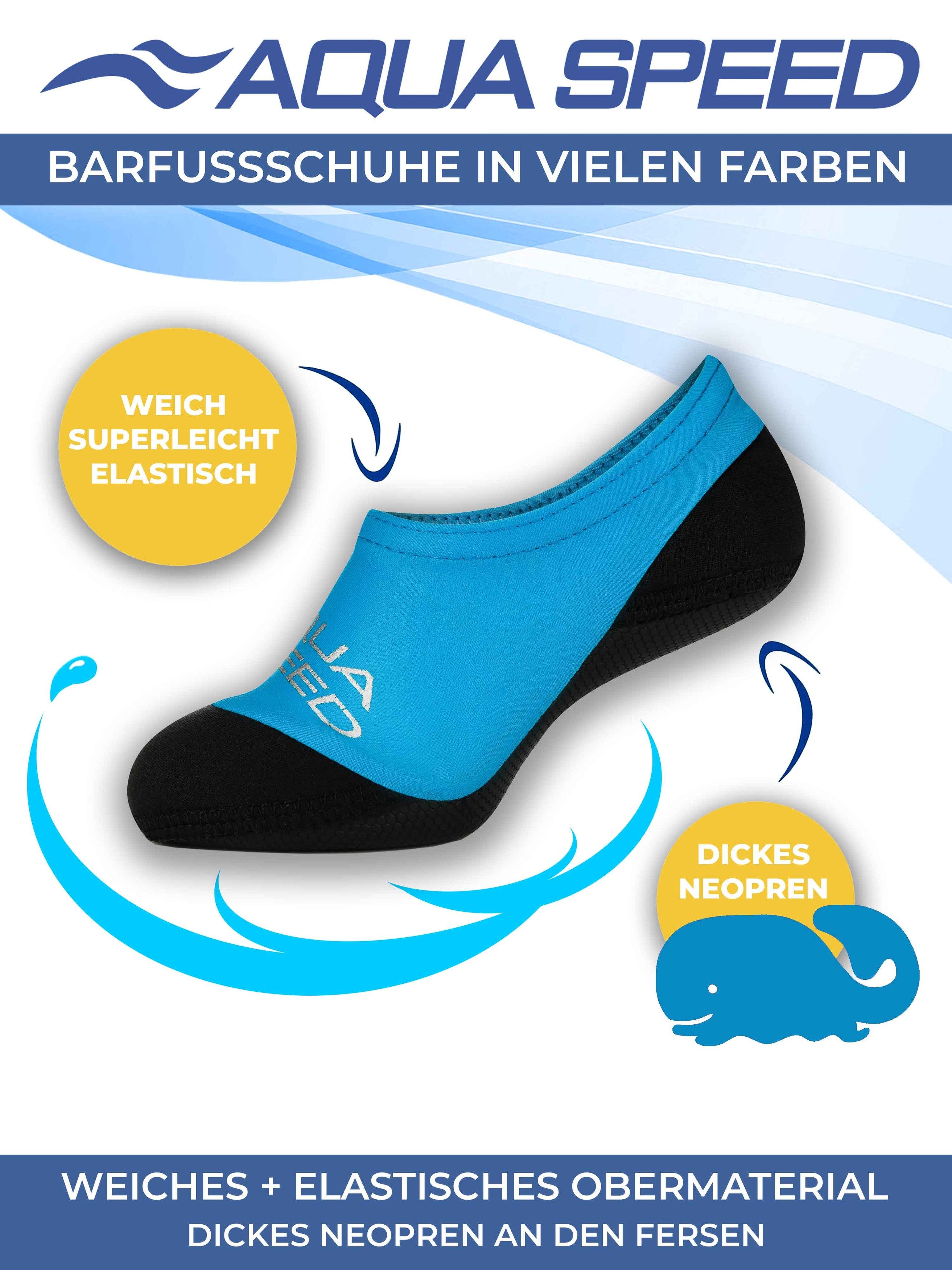 Aqua Speed Neopren-Badesocken Damen 36/37 – Bequem & wasserfest für Aktivitäten Wasserschuh (Aqua-Strandsocken mit Grip – rutschfest & schnelltrocknend, Neopren Wassersocken Schwimmaccessoires) Kinder-Aqua-Socken in Pink – Bequem & ideal für Wassersport