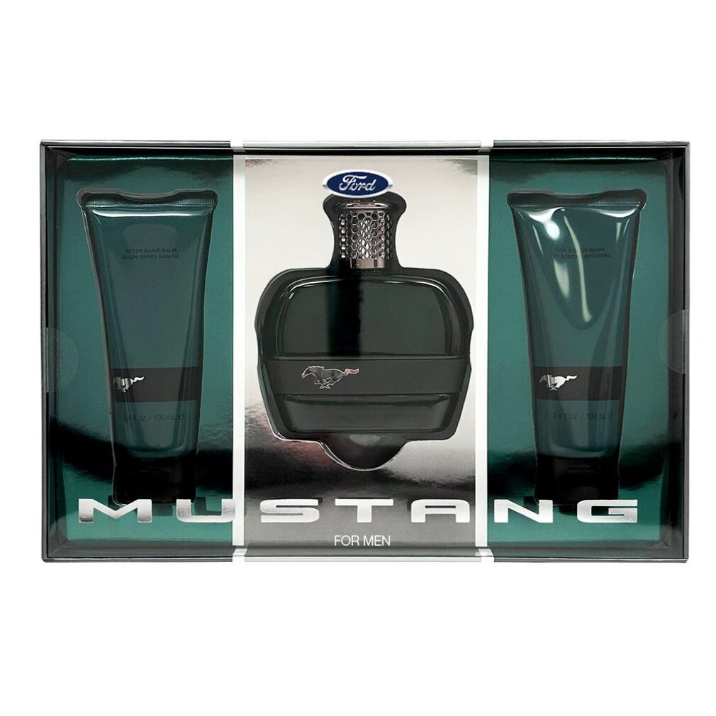 MUSTANG Eau de Toilette Green Gift Set 100ml EDT + 100ml Aftershave Balm + 100ml Body Wash