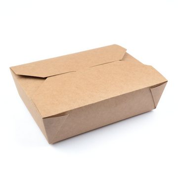 Einwegschale 50 Stück Noodleboxen (215×160×64 mm), 68 OZ, kraft, Foodbox Nudelbox Lunchbox Snack China Box Pastabox