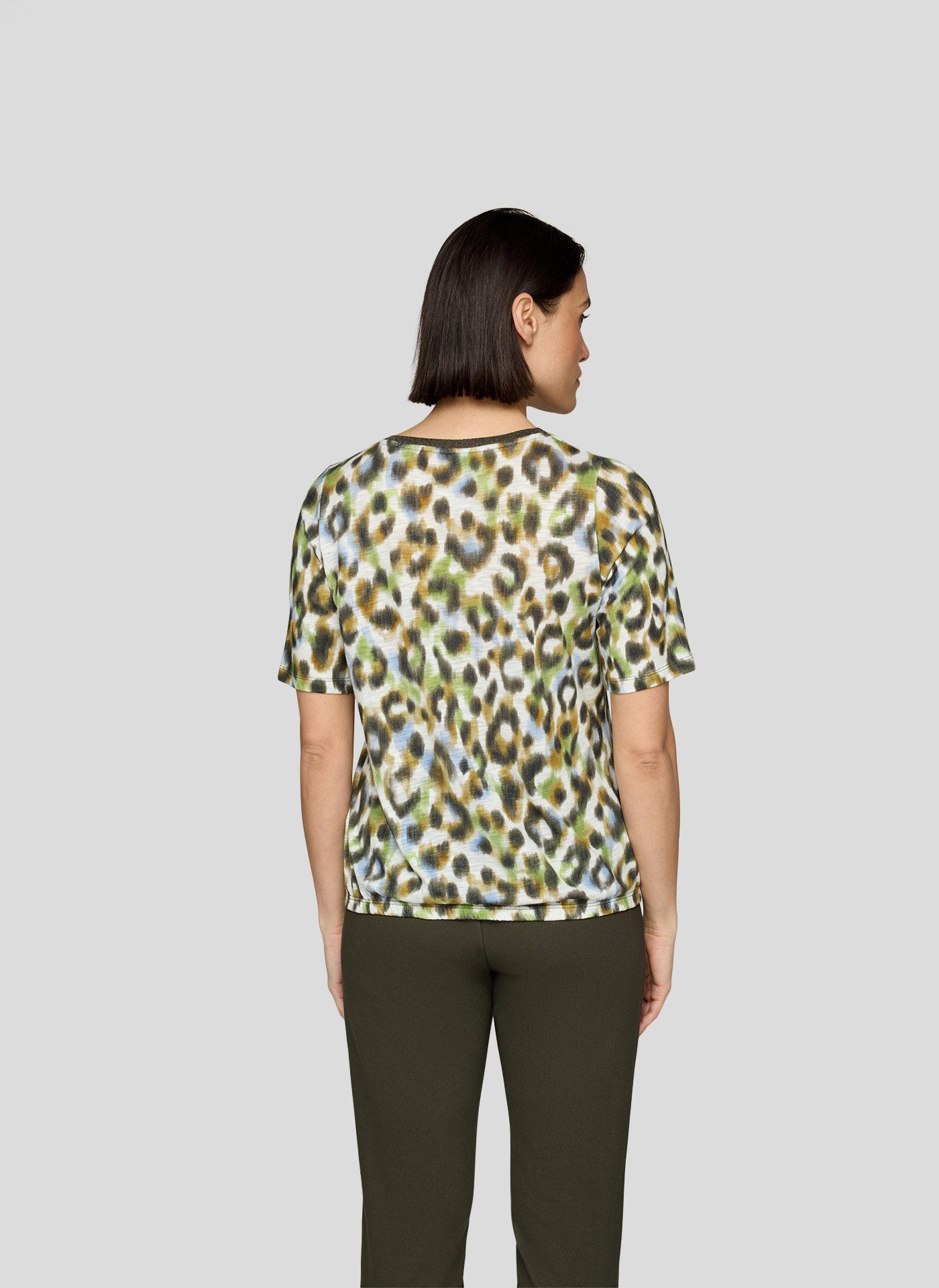 Rabe Kurzarmshirt im Leo-Look