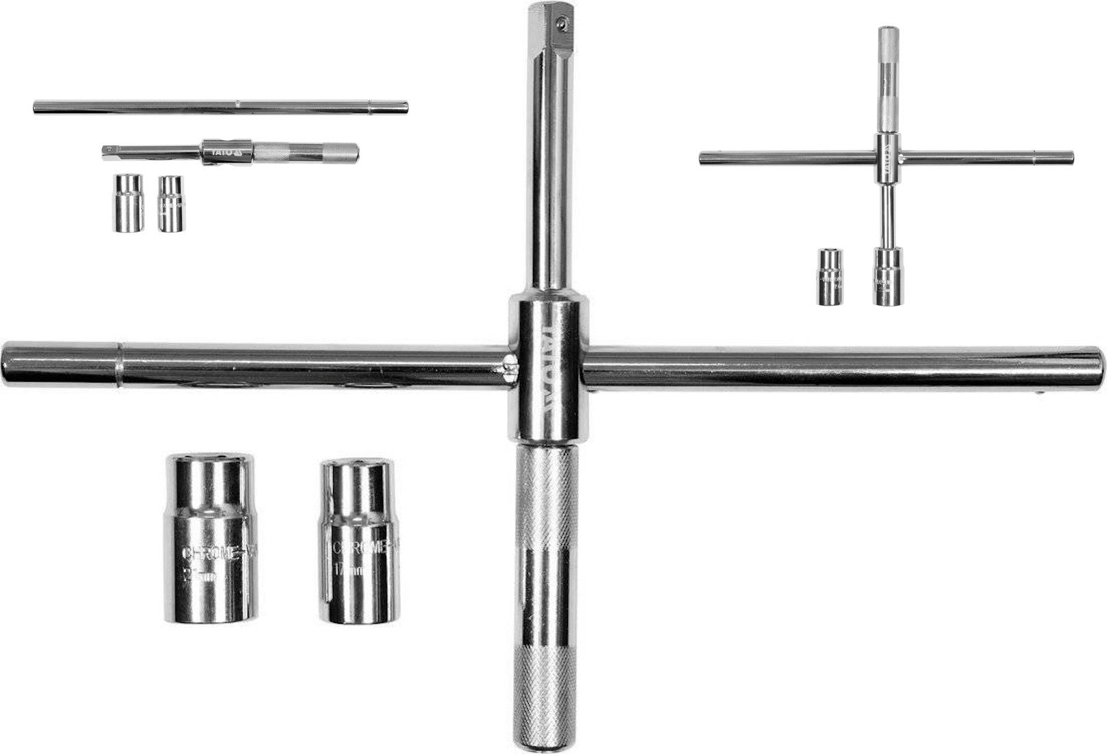 TRIZERATOP Ключ для колесных гаек Ключ для колесных гаек 17x19 / 21x23 klappbarer Radschlüssel, Radkreuz (komplett)