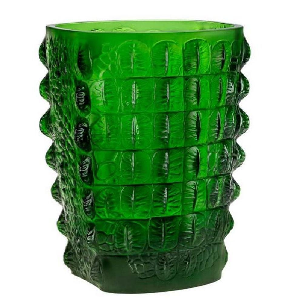 Lalique Dekovase Vase Croco Amazon Green (21cm) | Dekovasen