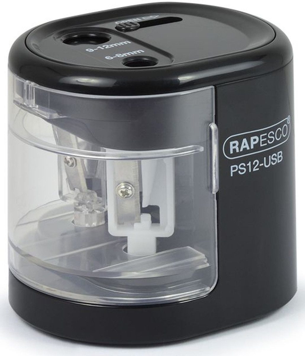 RAPESCO Anspitzer Anspitzer PS12-USB elektrisch schwarz