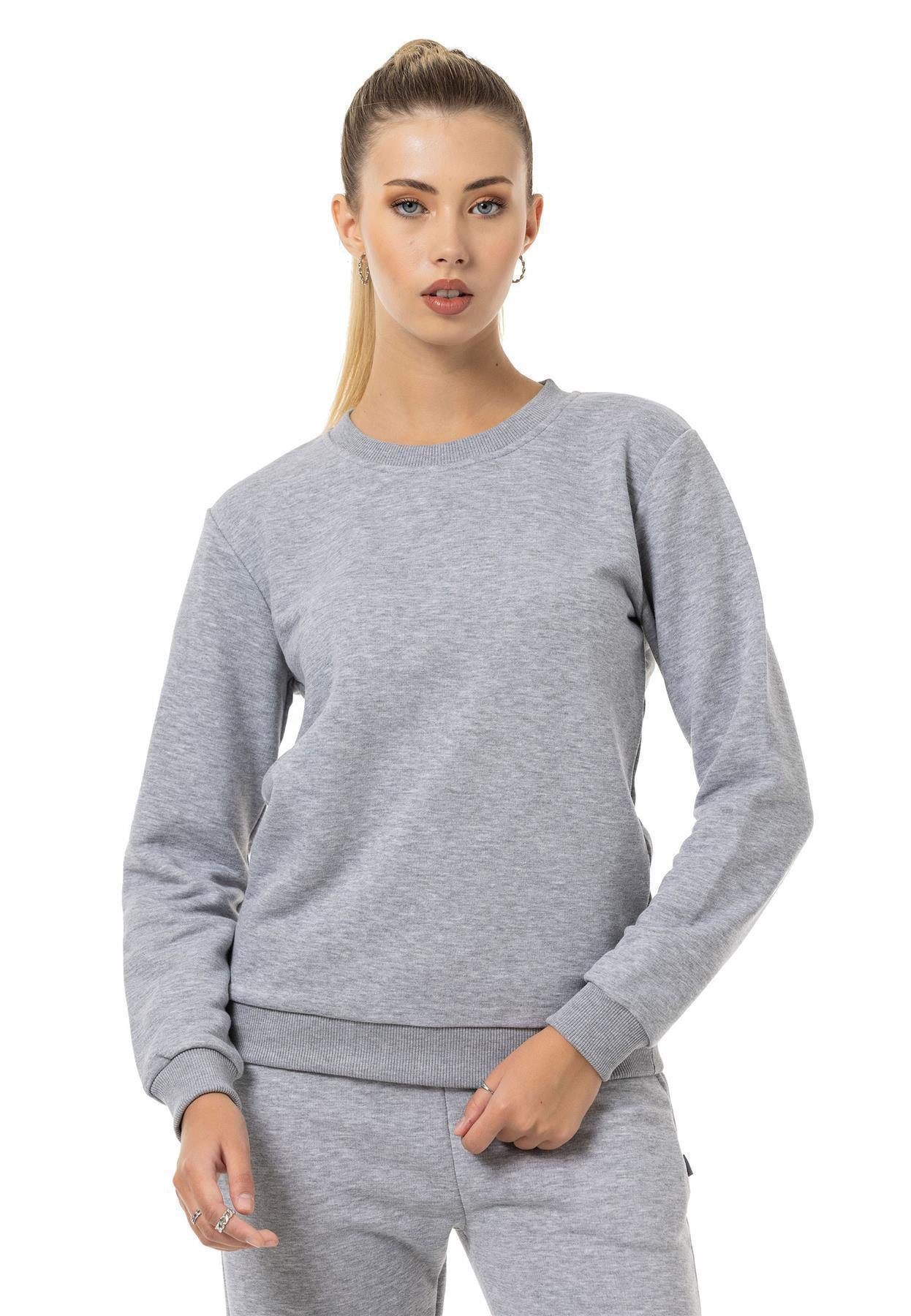RedBridge Sweatshirt mit Rundhals – weiche Sweatware, Rippbündchen Premium Qualität
