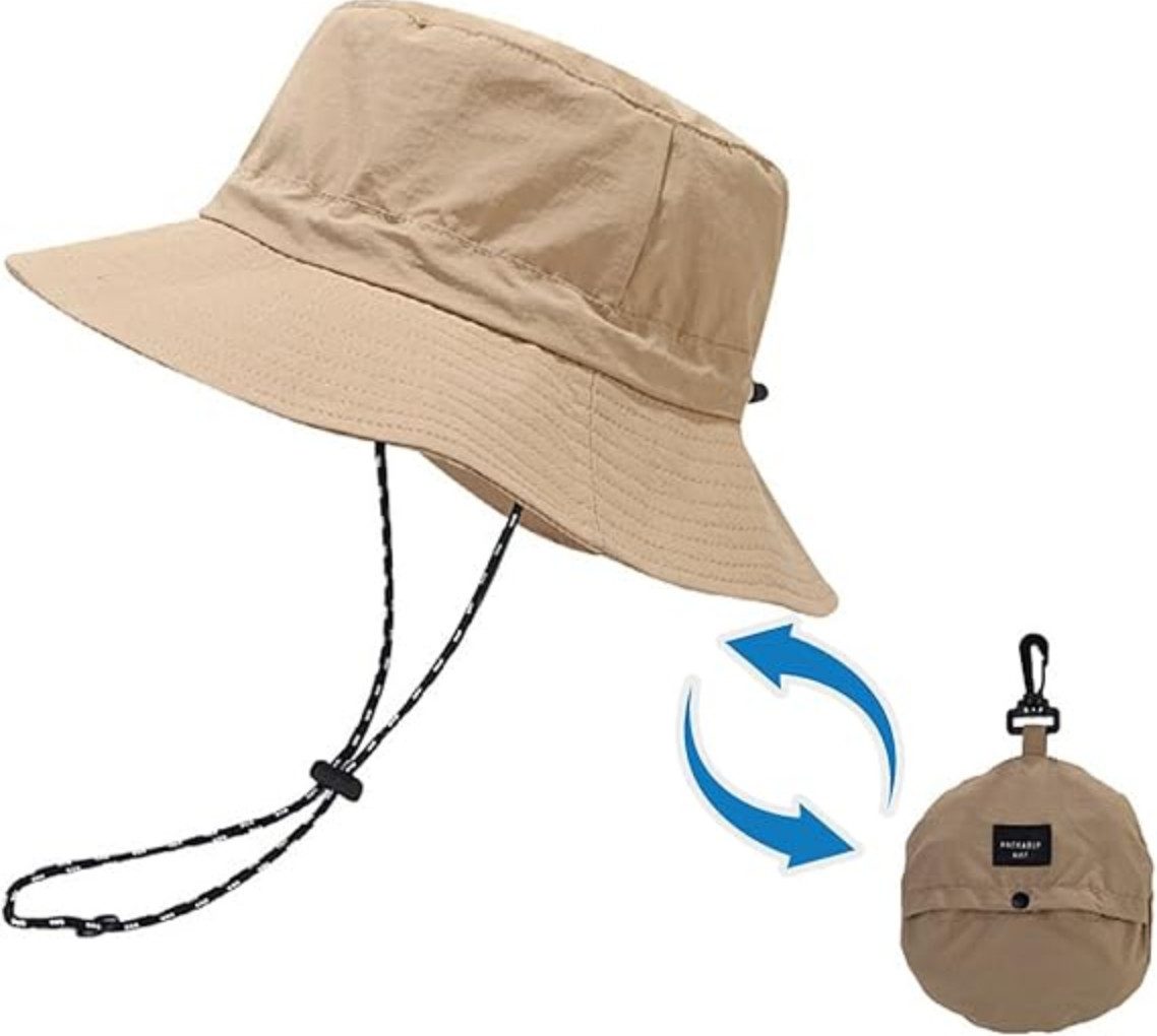 Blusmart Fischerhut Wasserdichter Bucket Hat Wanderhut (Faltbarer, UV-geschützter Strand-Sonnenhut, Wasserdicht und schnelltrocknend, Einheitsgröße) Geeignet für Männer und Frauen