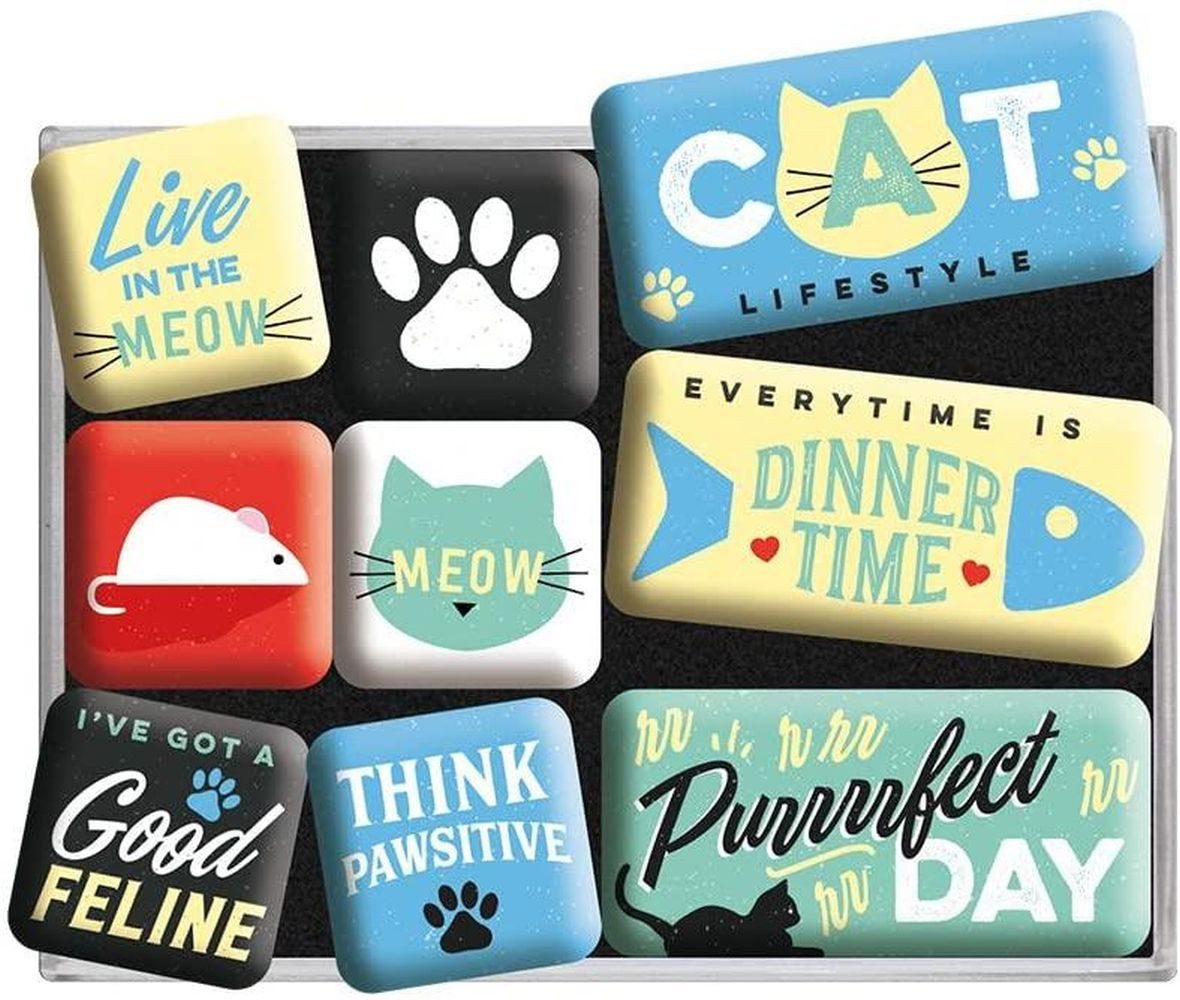 Magnet 9tlg. Magnetset - Animal Club - Cat Lifestyle