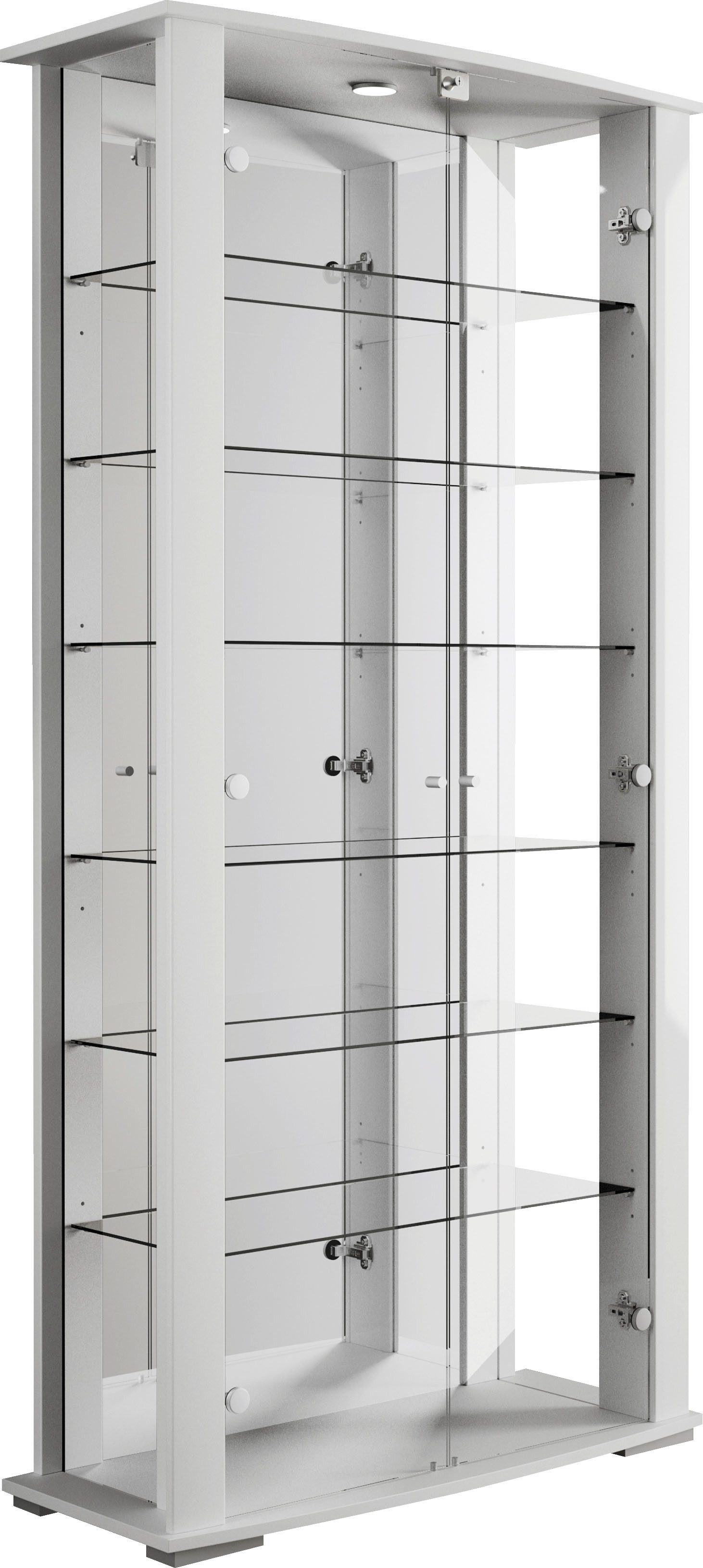 fif möbel Vitrine STELLA Standvitrine/Glasvitrine 2x Glastür,perfekt für Sammler,Sammlervitrine