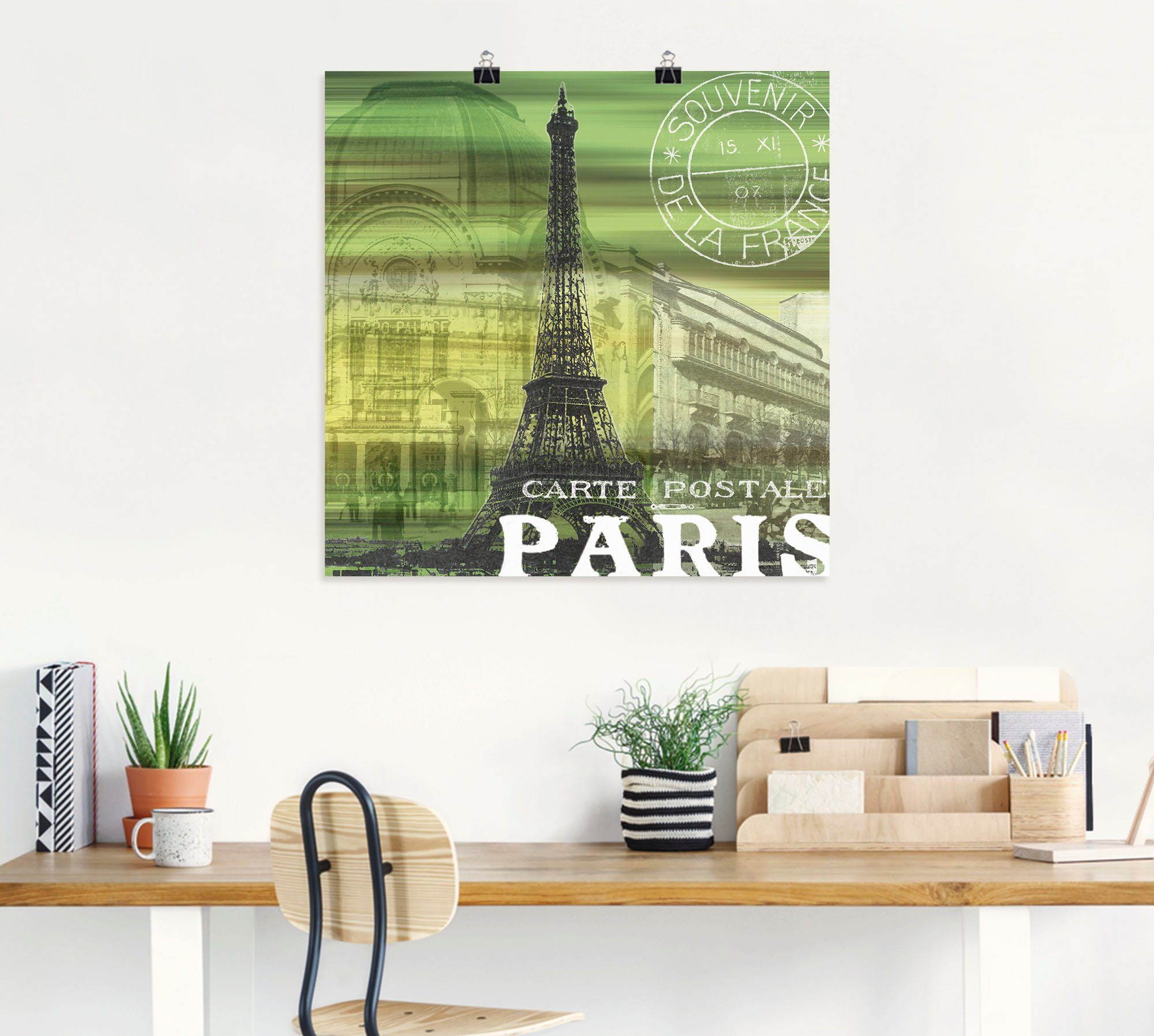 Artland Wandbild »Paris Collage«, Gebäude (1 Stück), in vielen Größen & Produktarten - Alubild / Outdoorbild für den Außenbereich, Leinwandbild, Poster, Wandaufkleber / Wandtattoo auch für Badezimmer geeignet-HomeTrends