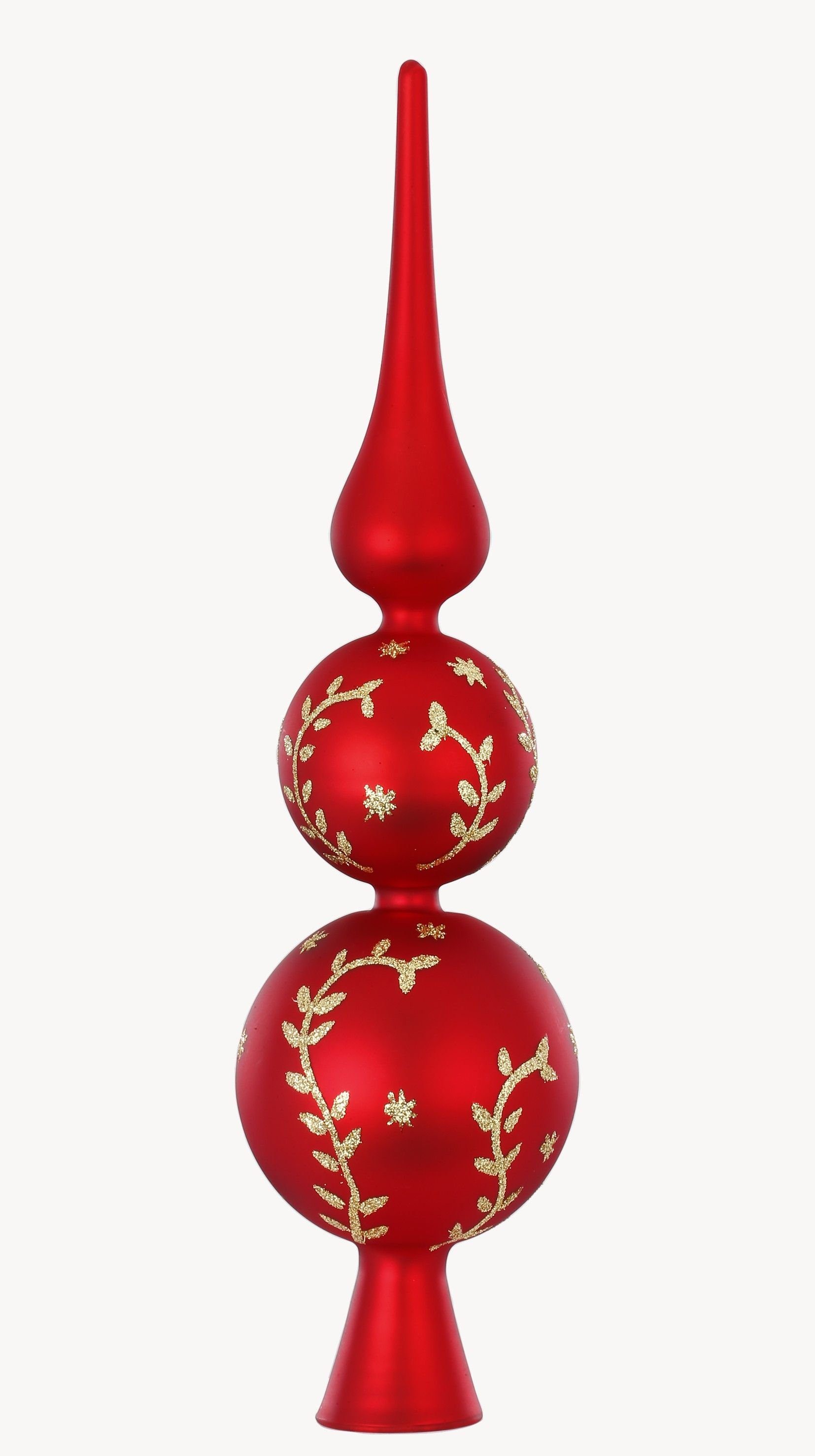 MAGIC by Inge Christbaumspitze, Christbaumspitze XL Doppelkugel Glas 31cm 1 Stück