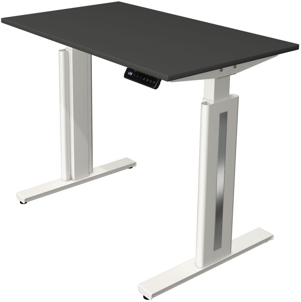 Schreibtisch Sitz-/Stehtisch Move 3 fresh BxTxH 100x60x72-120cm anthrazit/weiß