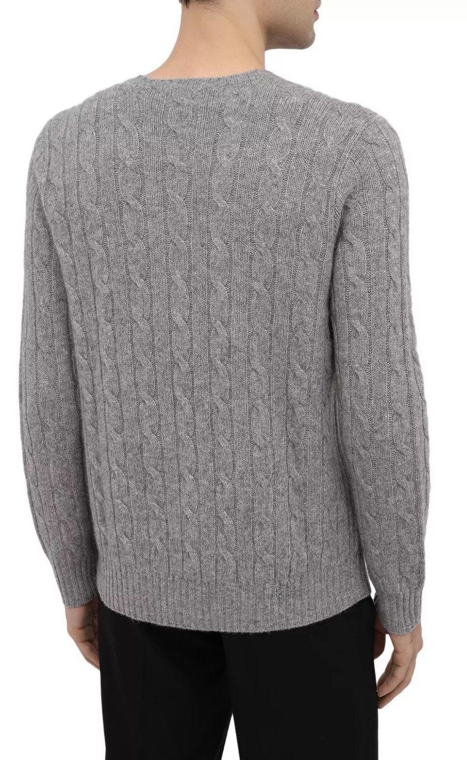 Polo Ralph Lauren Strickpullover Kaschmir Strick Pullover Kaschmirpullover Strick-Pulli mit Zopfmuster Reiner Kaschmir, Gerader Schnitt - Zopfmuster - Rundhalsausschnitt