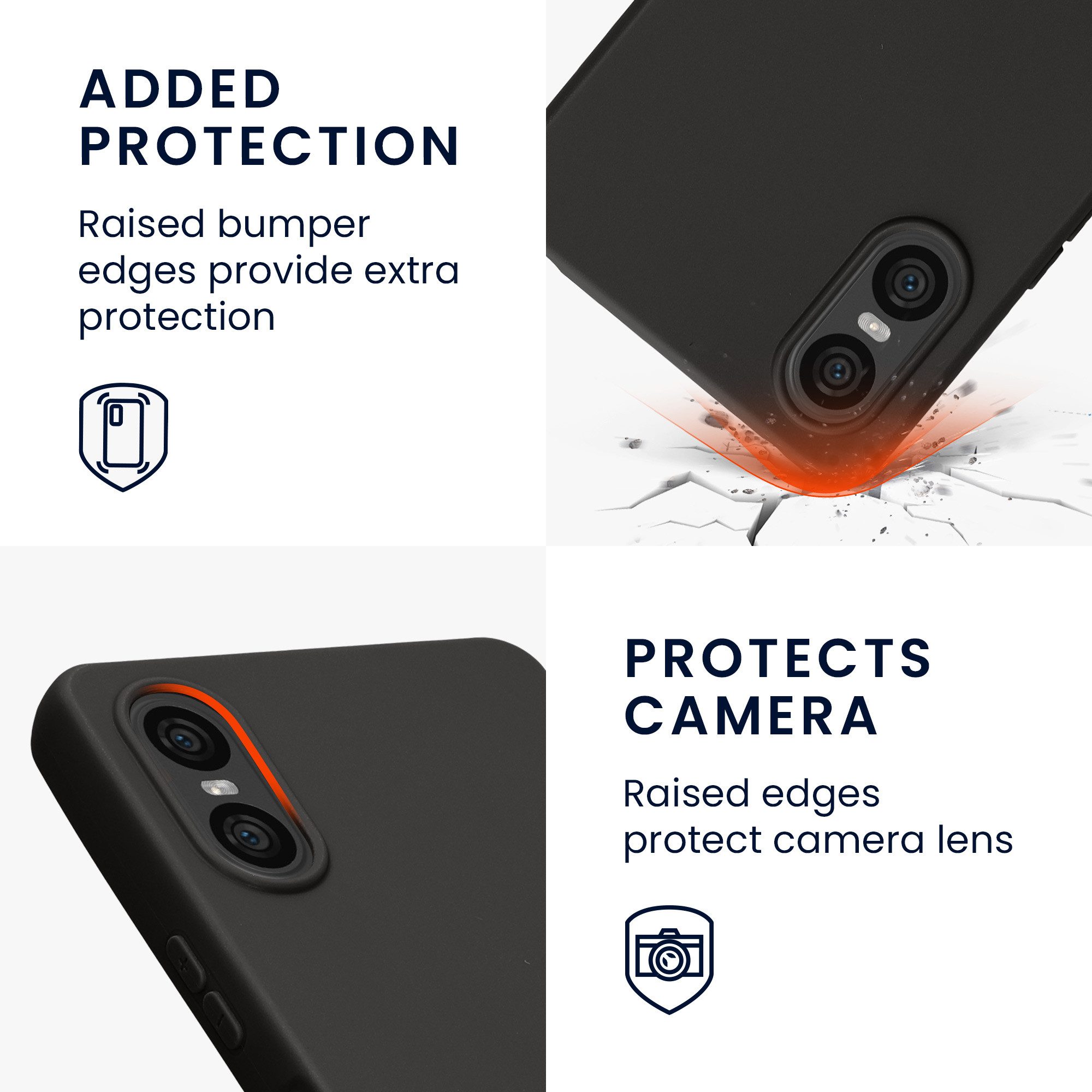 kwmobile Handyhülle Hülle für Sony Xperia 10 VI, Hülle Silikon - Soft Handyhülle - Handy Case Cover