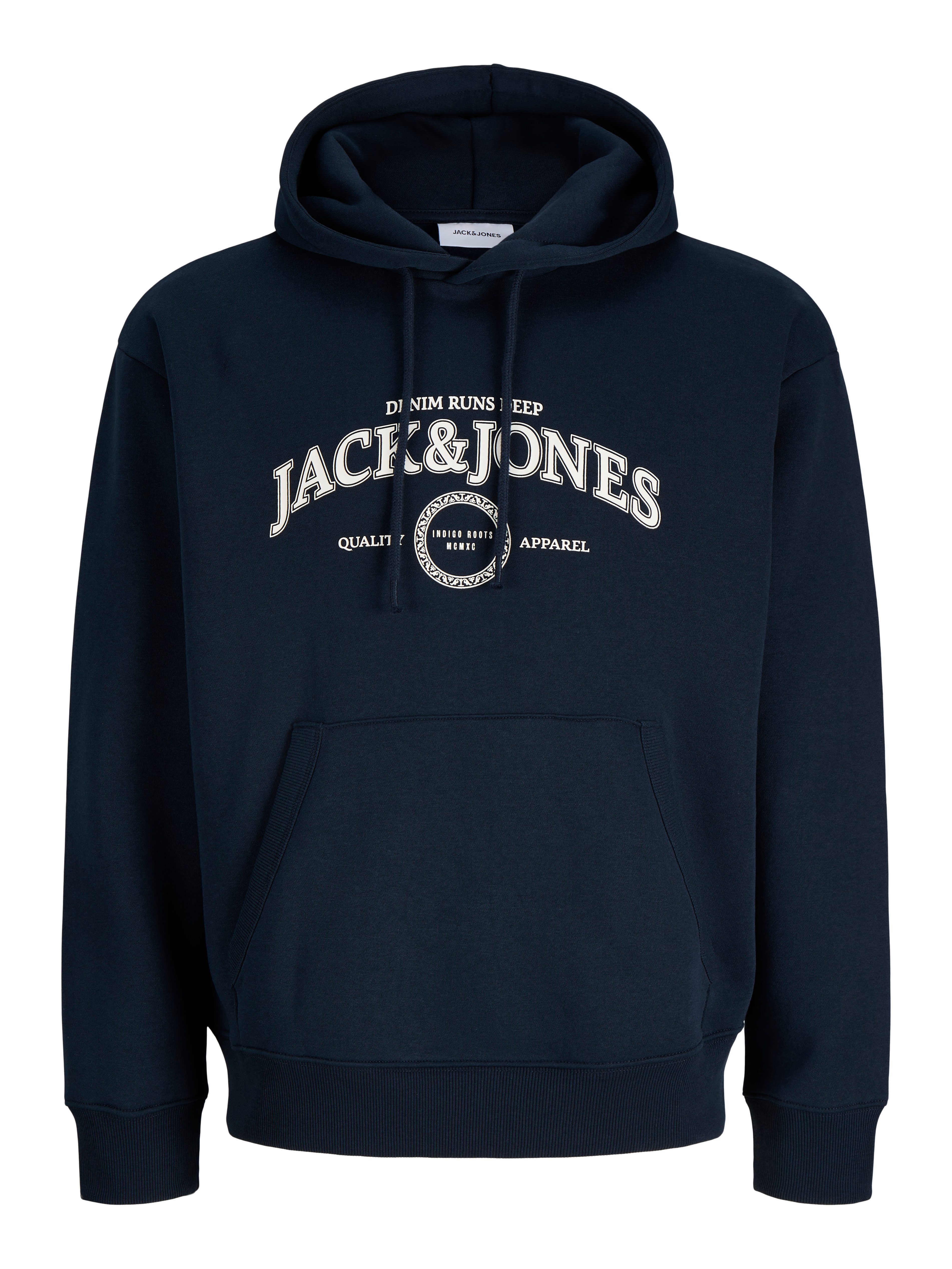 Jack & Jones Kapuzensweatshirt JJJAM SWEAT HOOD Materialmix, regular fit