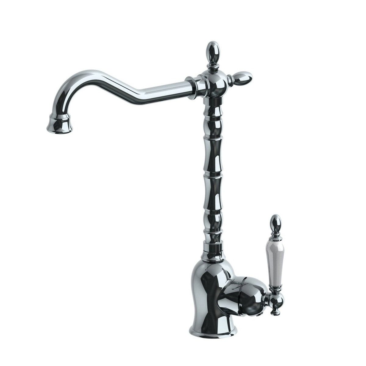 Melvion Küchenarmatur Retro Küchenarmatur Chrom 360 Messing Wasserhahn
