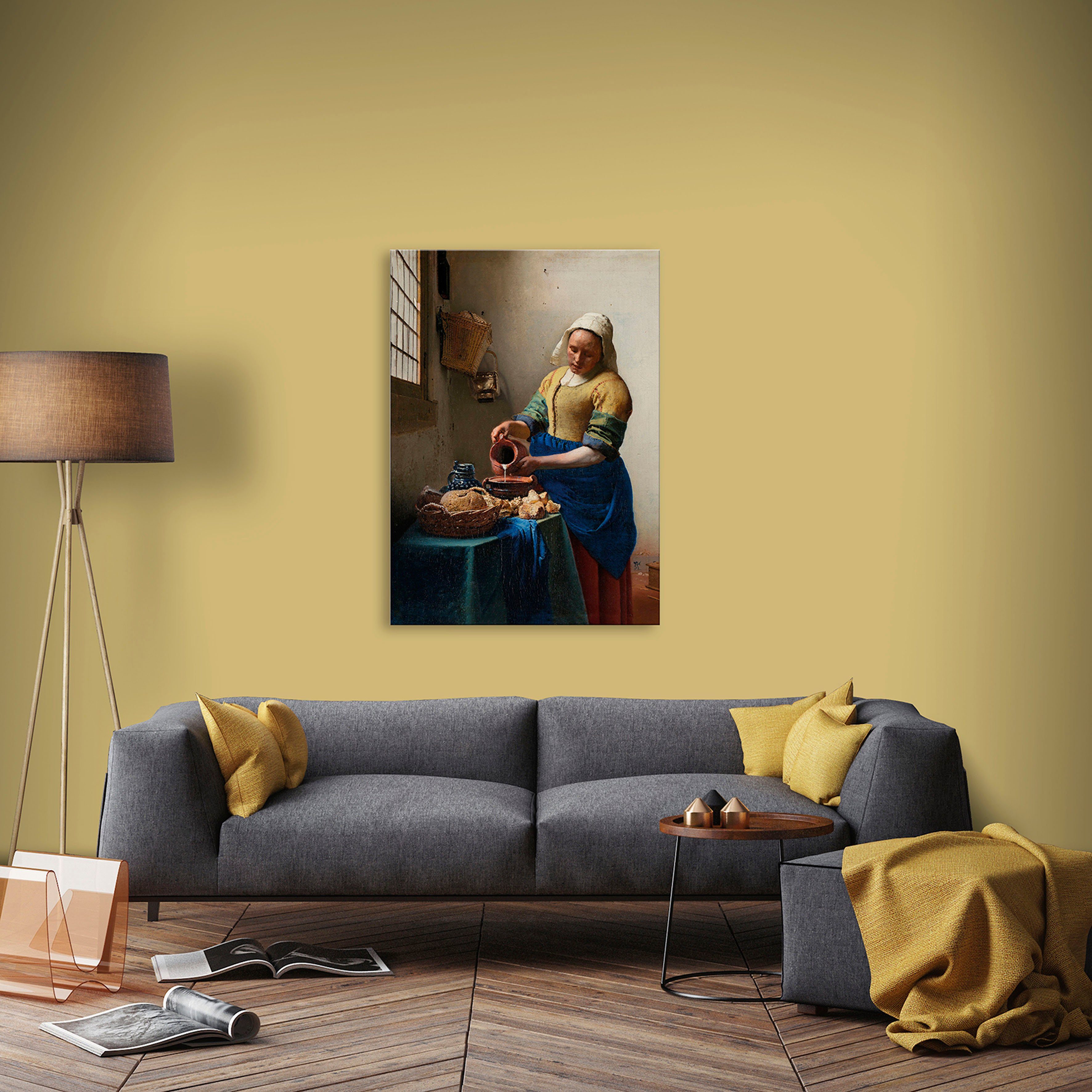 Art for the home Leinwandbild Het melkmeisje, Jan Vermeer, ca. 1660, Art, Milchmädchen 100 x 70 cm