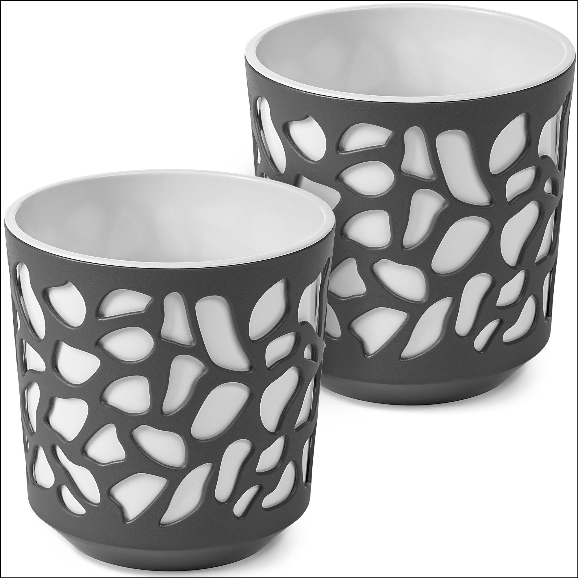 KONZEPT Blumentopf großer Übertopf aus Kunststoff für Zimmerpflanzen (2 St. günstig online kaufen