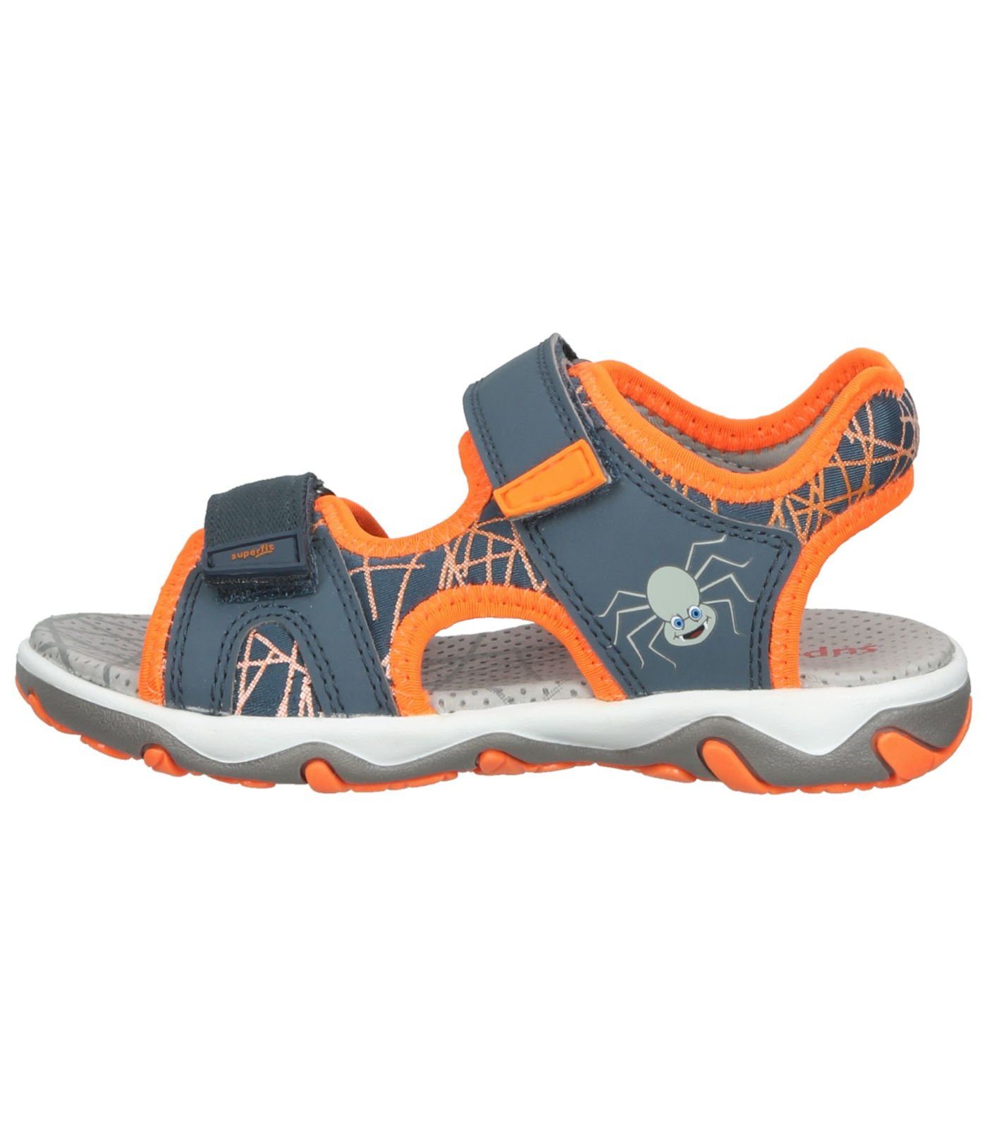 Sandalen Orange Superfit Riemchensandale Lederimitat/Textil Blau