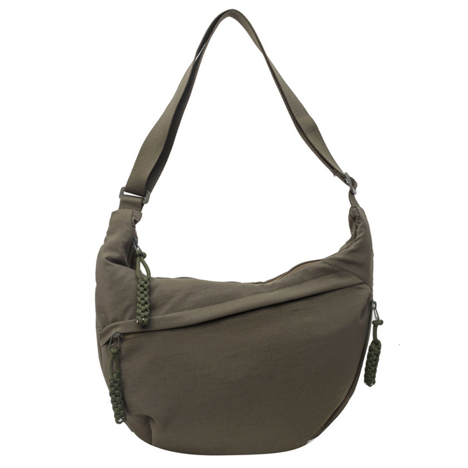 Umhängetasche Halbmond Crossbody Bag Hobo Tasche mit Reißverschluss