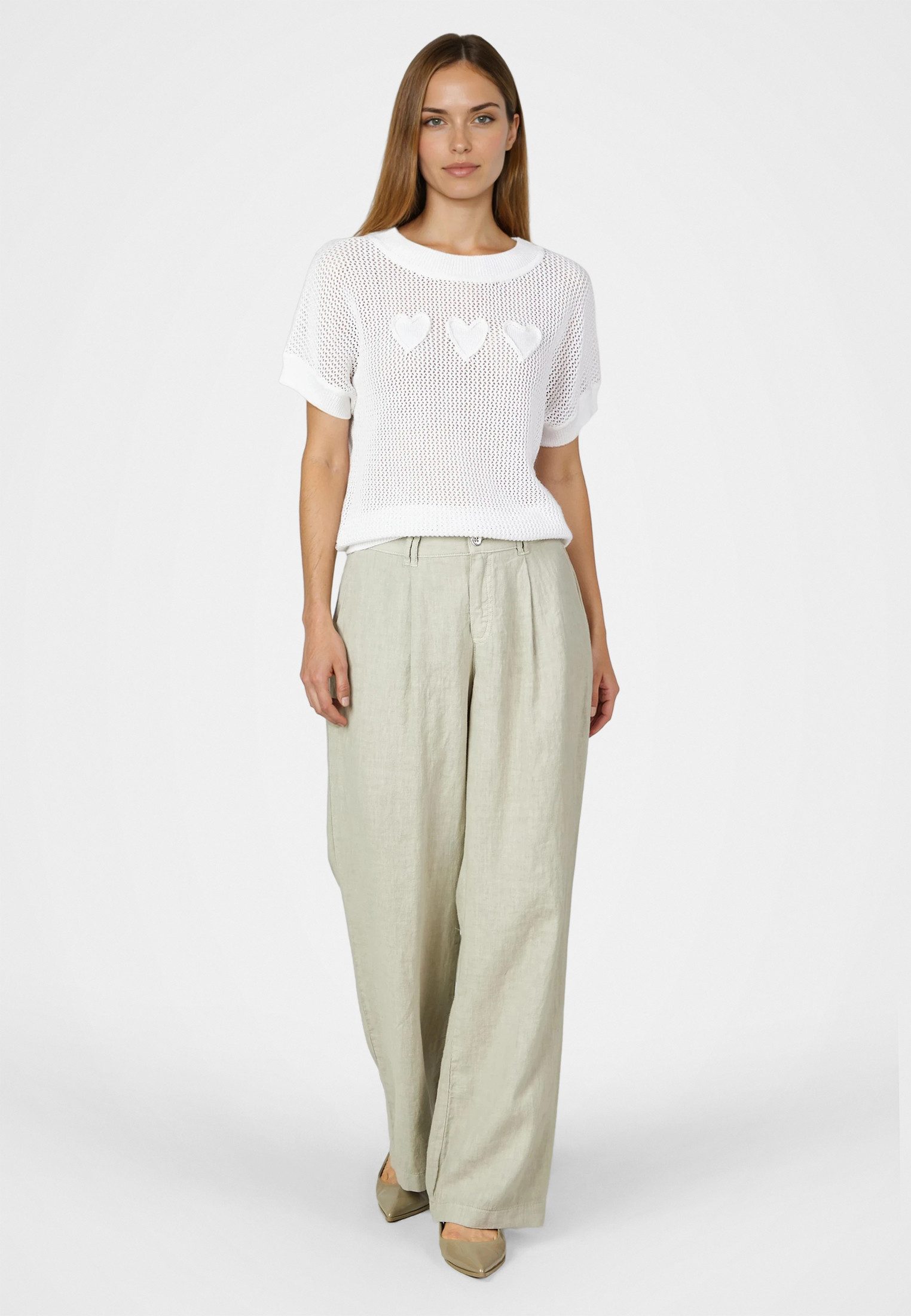 MARC AUREL Strickpullover mit Herz-Intarsie