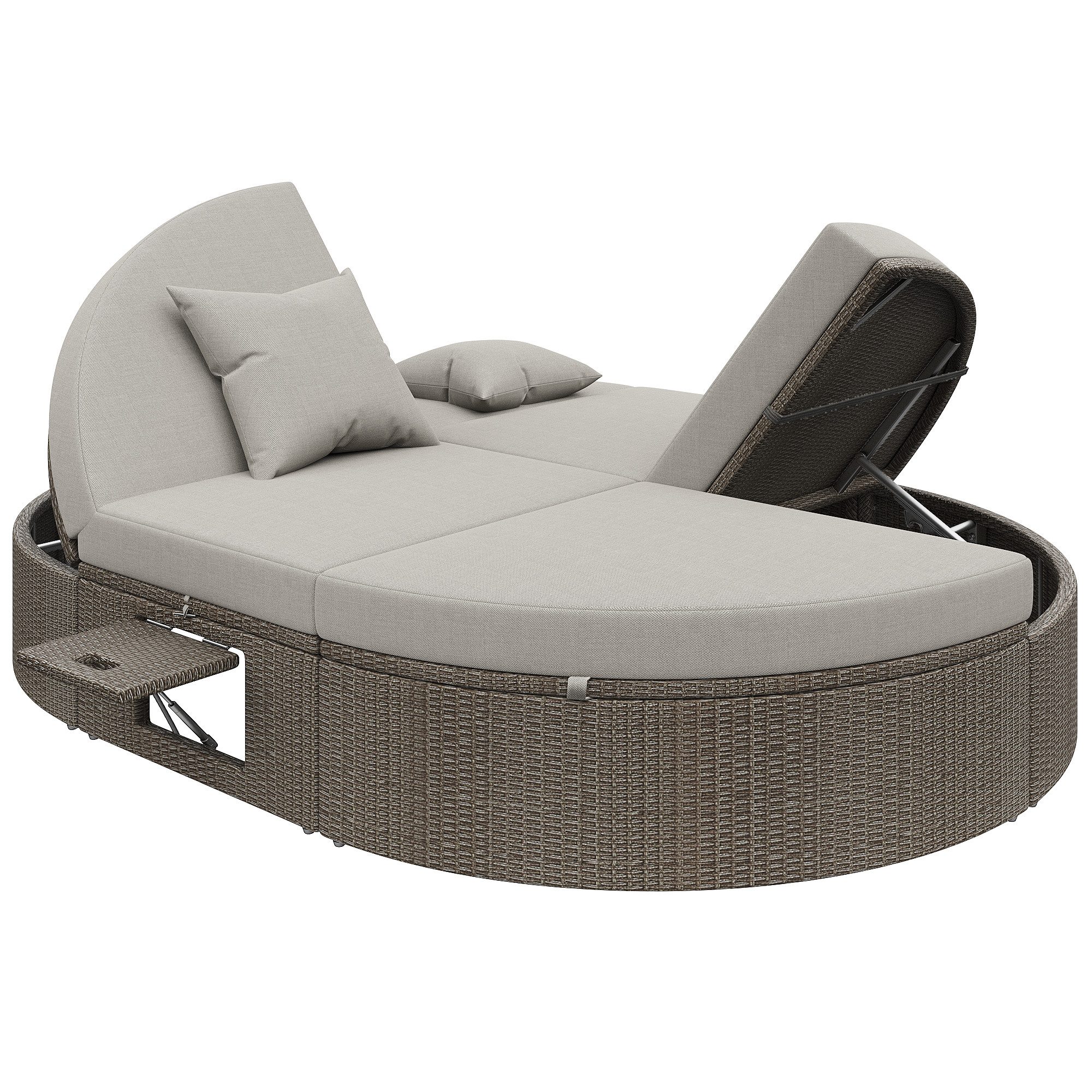MC Star Sonneninsel Rattan Doppel-Liege, Outdoor günstig online kaufen