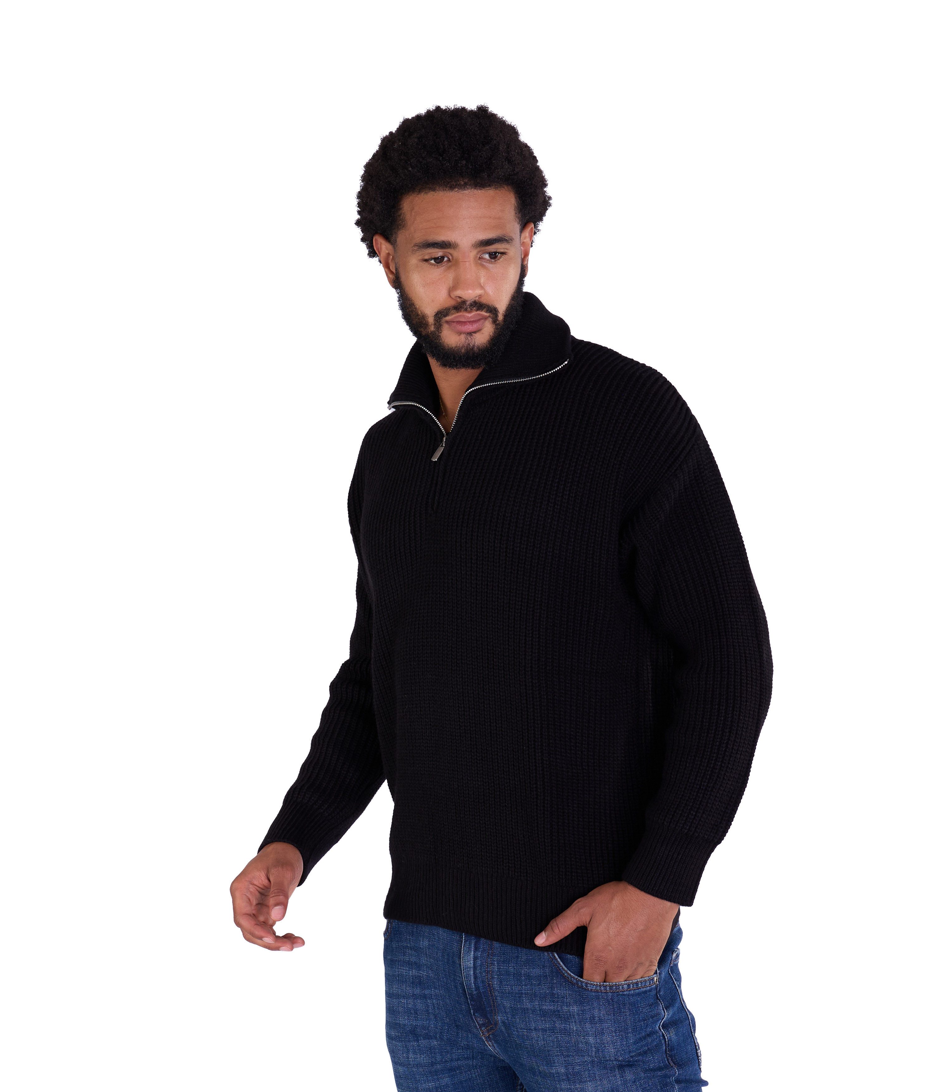 Denim Distriqt Strickpullover lässiger Herren Troyer günstig online kaufen