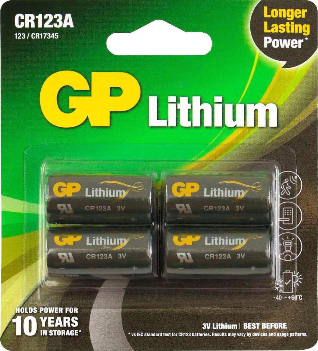 St) Pack Lithium 4 Batteries (3 4er V, CR123A Batterie, GP