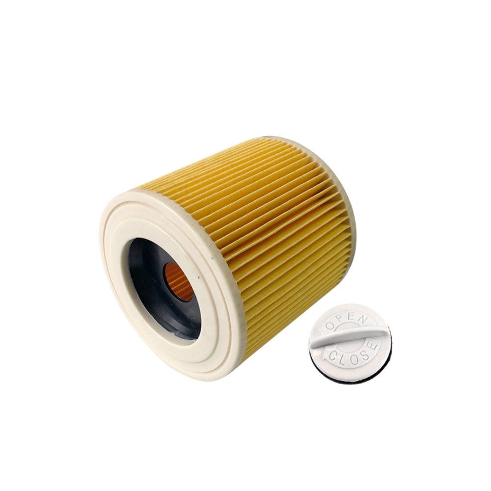 Trade-Shop Patronenfilter mit Verschluss passend für Kärcher 9.755-260.0 A 1000 A 1001 A 2003, für Kärcher 6.414-547.0, 6.414-552.0, 6.414-772.0, 9.755-260.0, (1-St), Filterpatrone / Staubsaugerfilter / Filter inkl. Verschlussschraube
