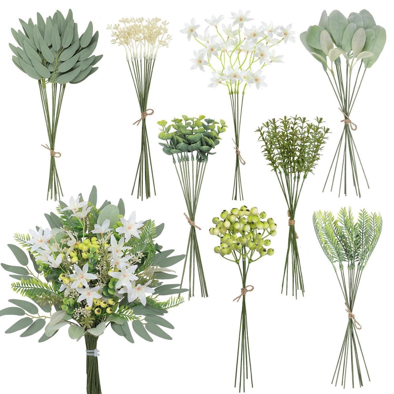 Kunstblumenstrauß Künstliche Blumen & Zweige 70 Stück, LuxusKollektion, Höhe 40 cm