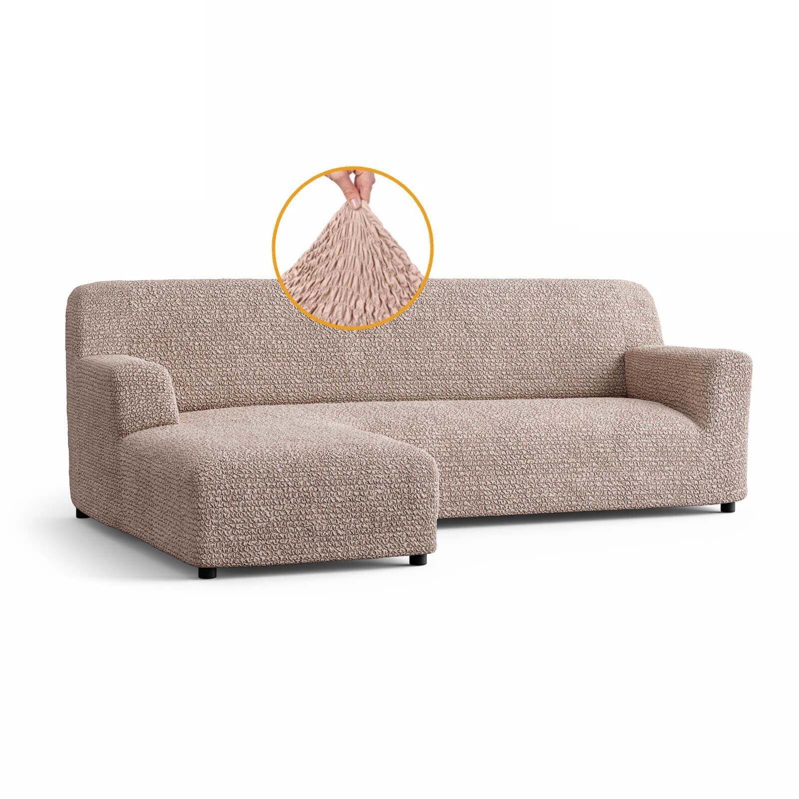 Sofahusse »1-teiliger Sofabezug für L-Form mit Ottomane, italienische  Handarbeit«, Paulato by GA.I.CO, blickdichter, widerstandsfähiger und  langlebiger Mikrofaserstoff