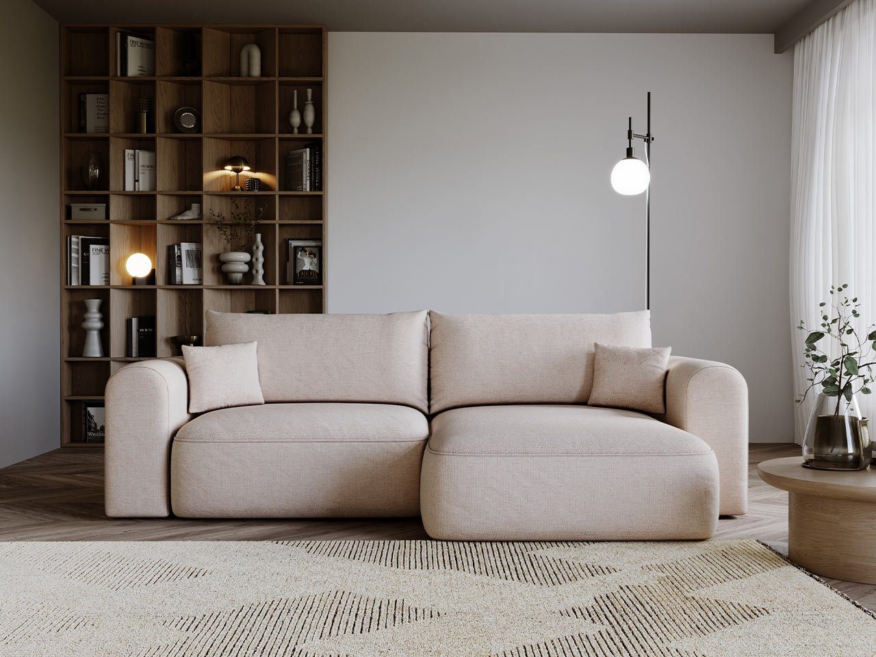 MKS MÖBEL Ecksofa NELSON, Set, Wellenfedern, günstig online kaufen