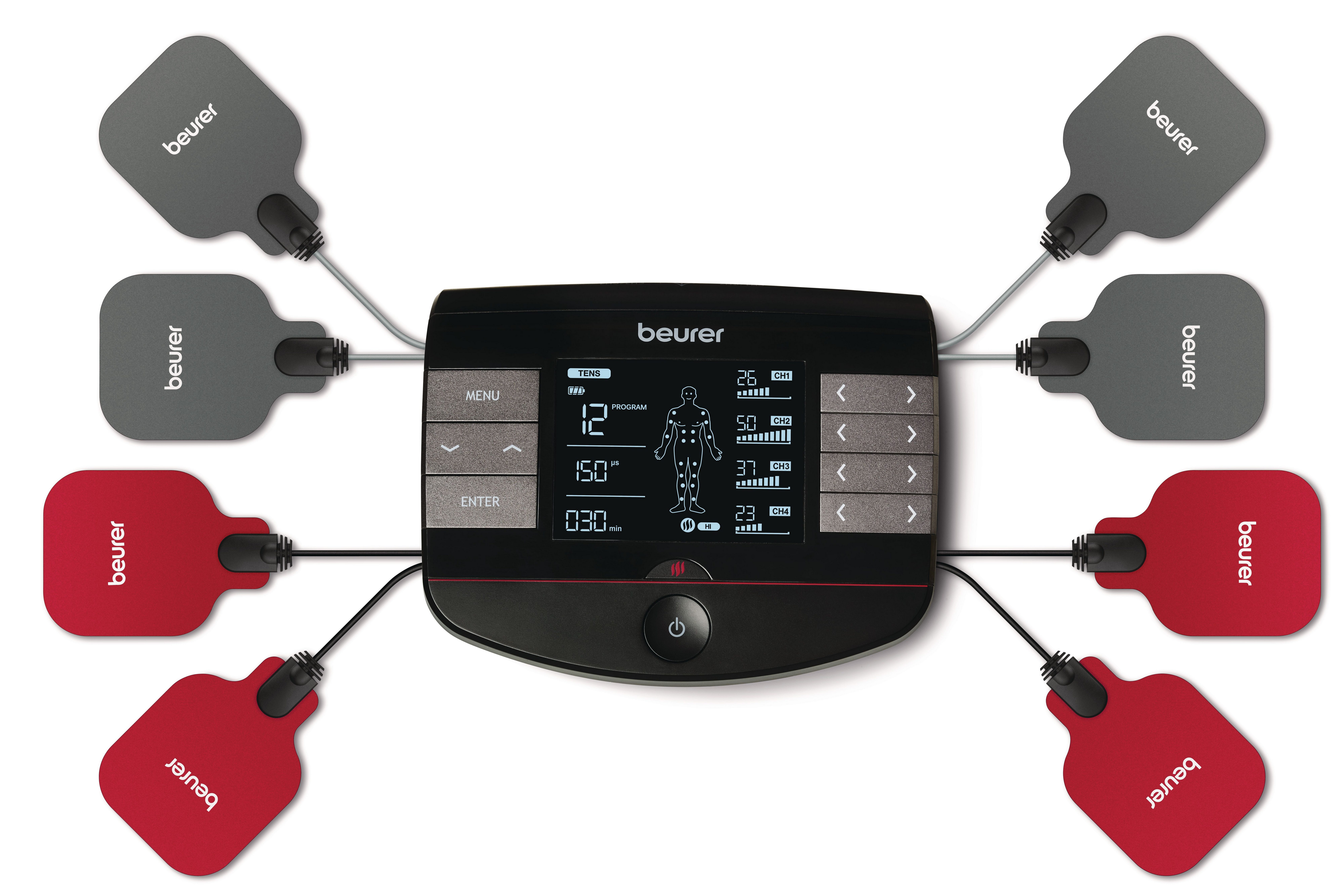 TENS-EMS-Gerät EM 89 in 4-in-1 Funktion: TENS, EMS, Massage, Wärme