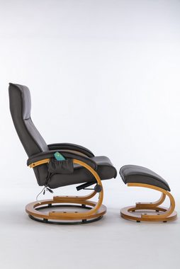 REDOM Massagesessel Ergonomischer Stuhl (2-St., 1er Set, 2-St., Relaxsessel mit Hocker), PU-gepolsterter Massagesessel, mit 5 Vibrationspunkte Massagegerät