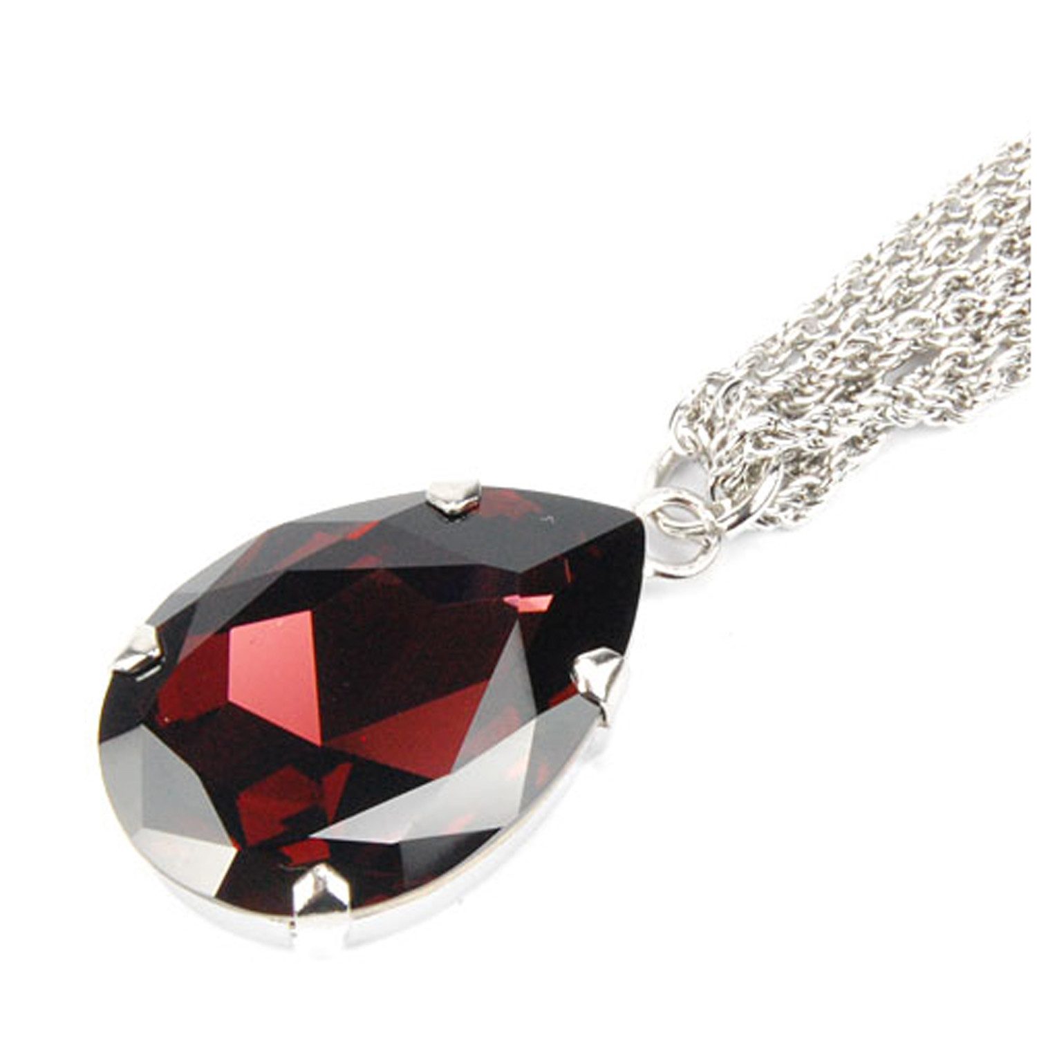 Le Bijou Kette mit Anhänger Crystal Elegance, XXL Tropfen-Anhänger mit Kette mit Markenkristallen