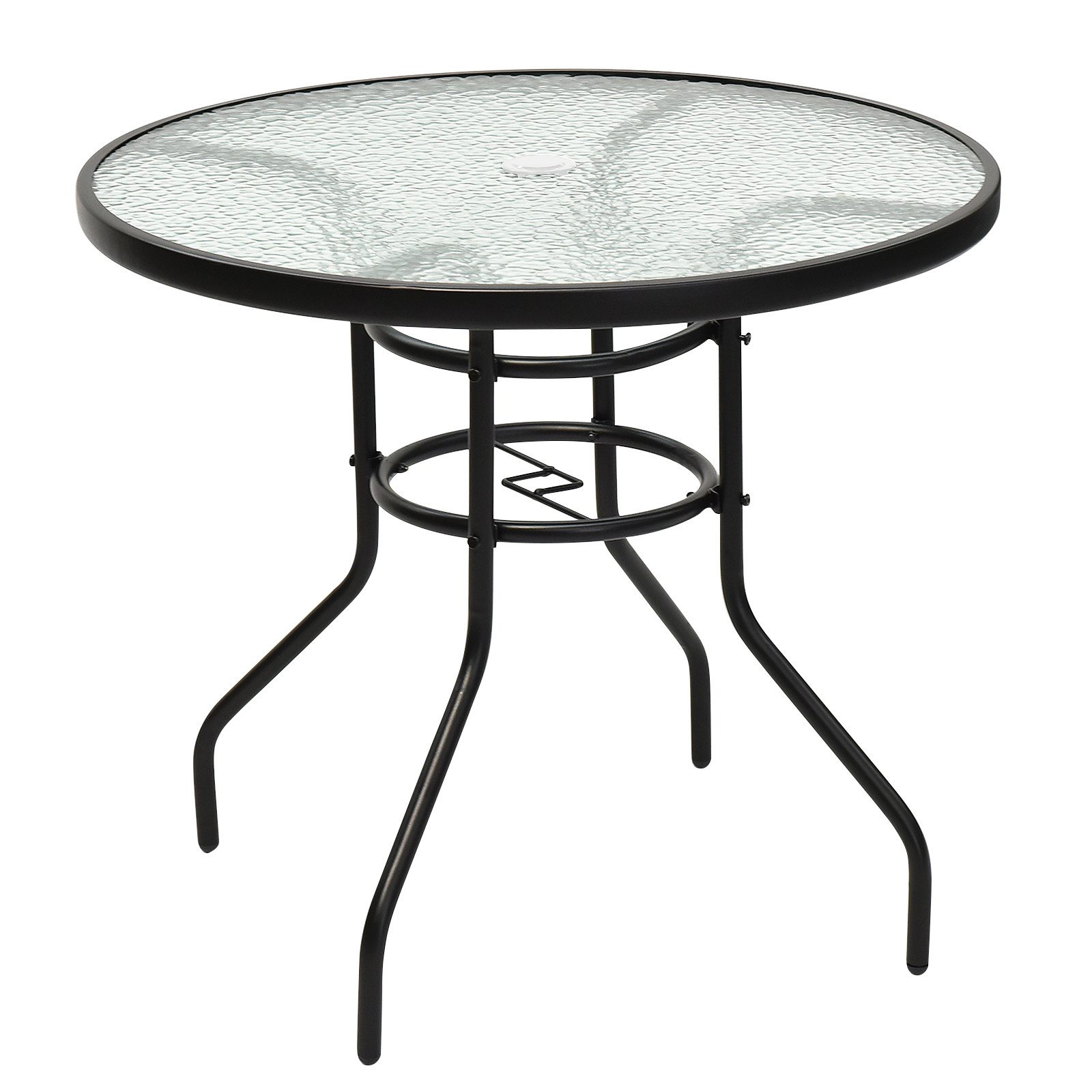 COSTWAY Bistrotisch, rund, mit Schirmloch & günstig online kaufen